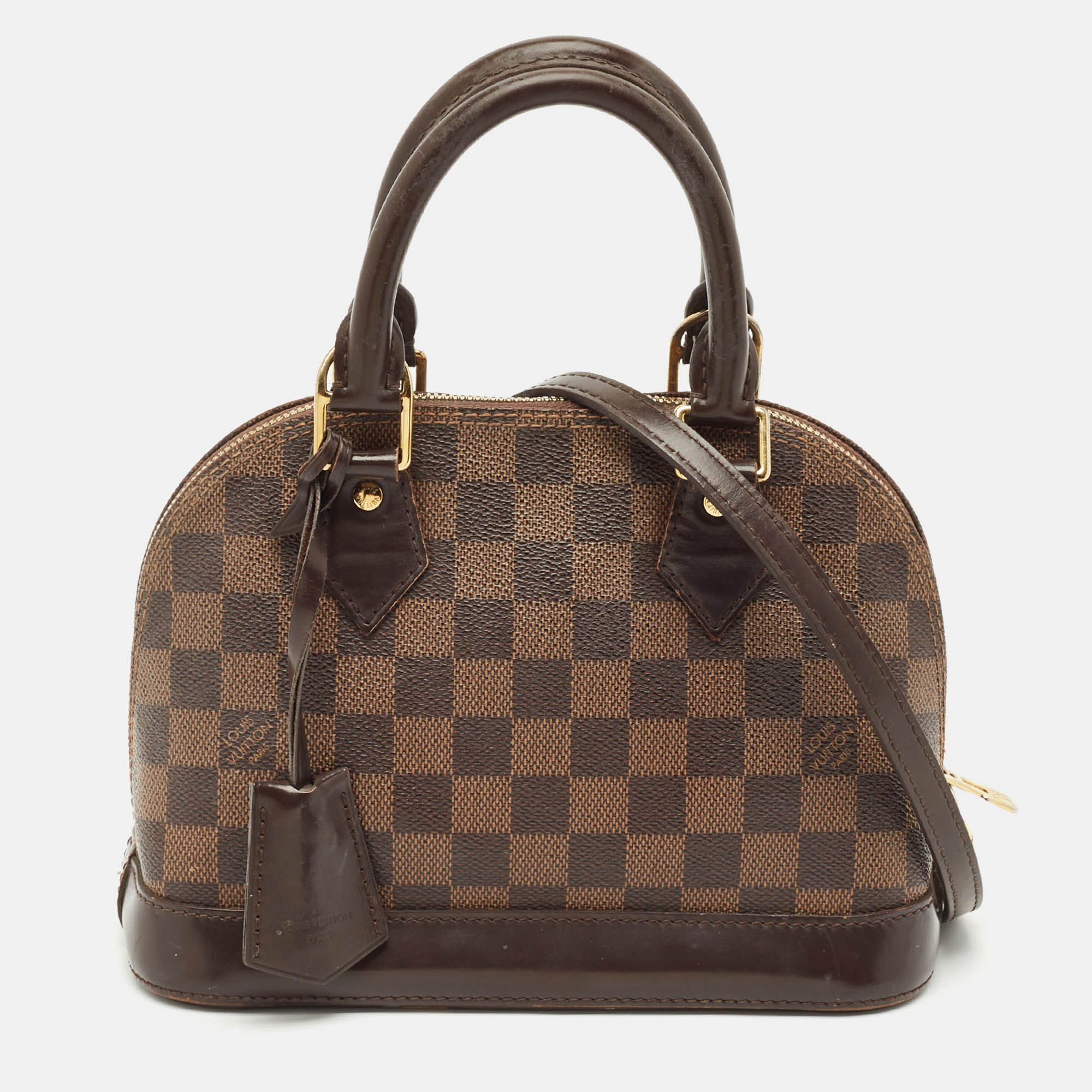 Pre Owned Louis Vuitton Damier Ebene Canvas Alma BB Bag