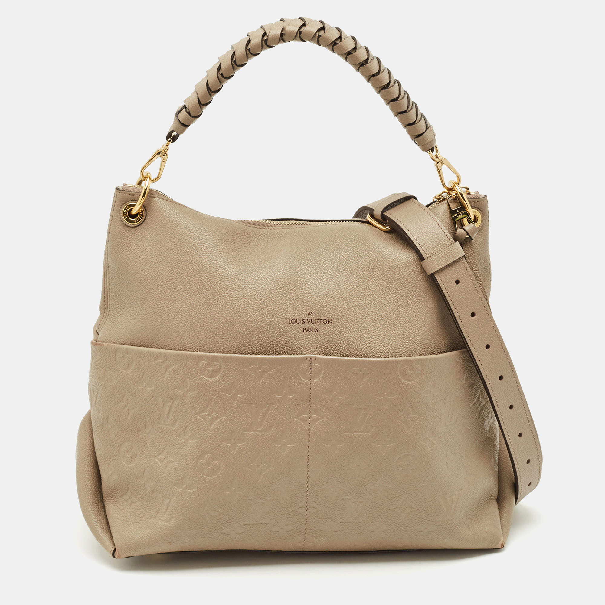 Louis Vuitton Tourterelle Monogram Empreinte Leather Maida Bag