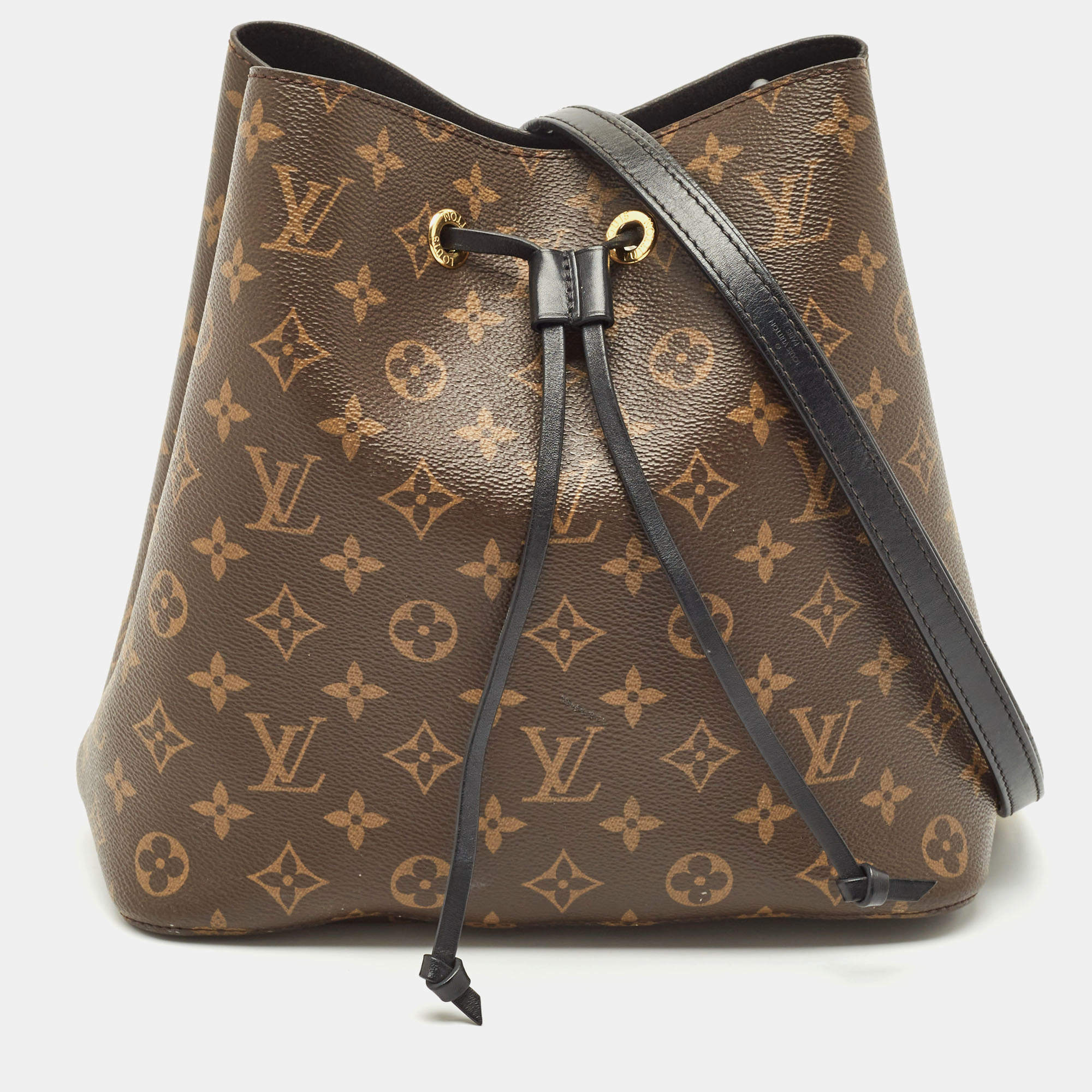 Pre Owned Louis Vuitton Black Monogram Canvas NeoNoe MM Bag
