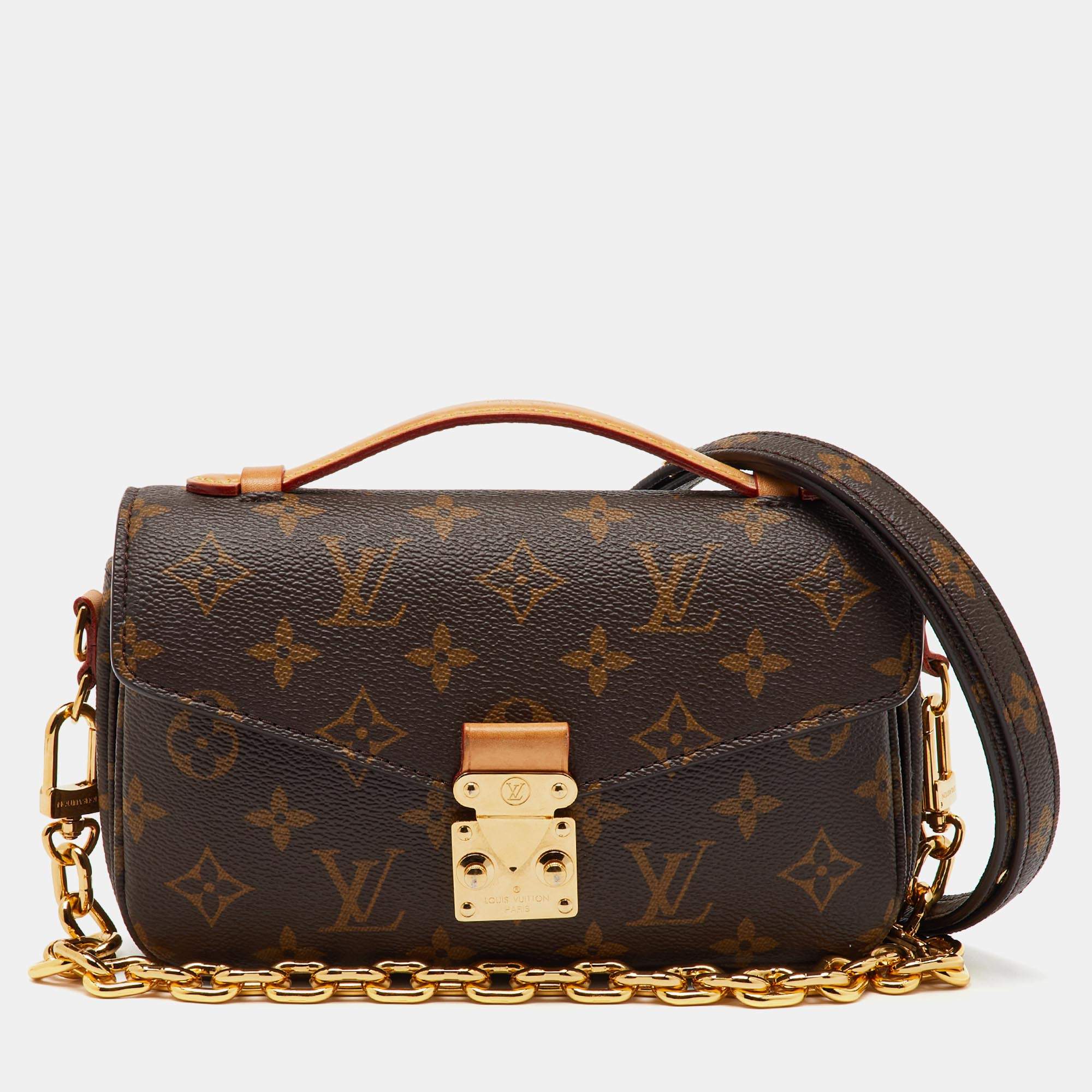 Pre Owned Louis Vuitton Monogram Canvas Pochette Métis East West Bag