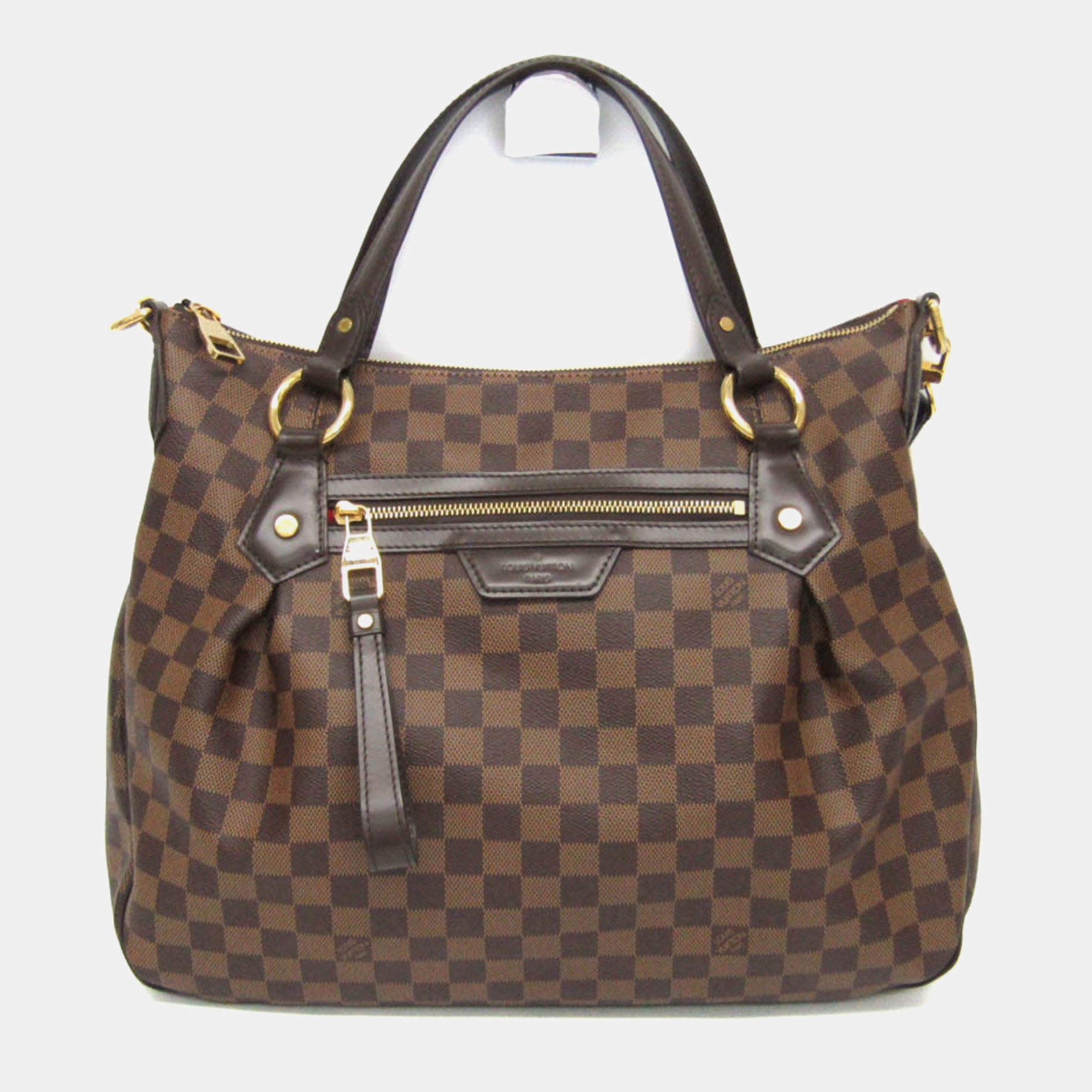 Pre Owned Louis Vuitton Damier Ebene Canvas Evora MM Shoulder Bag