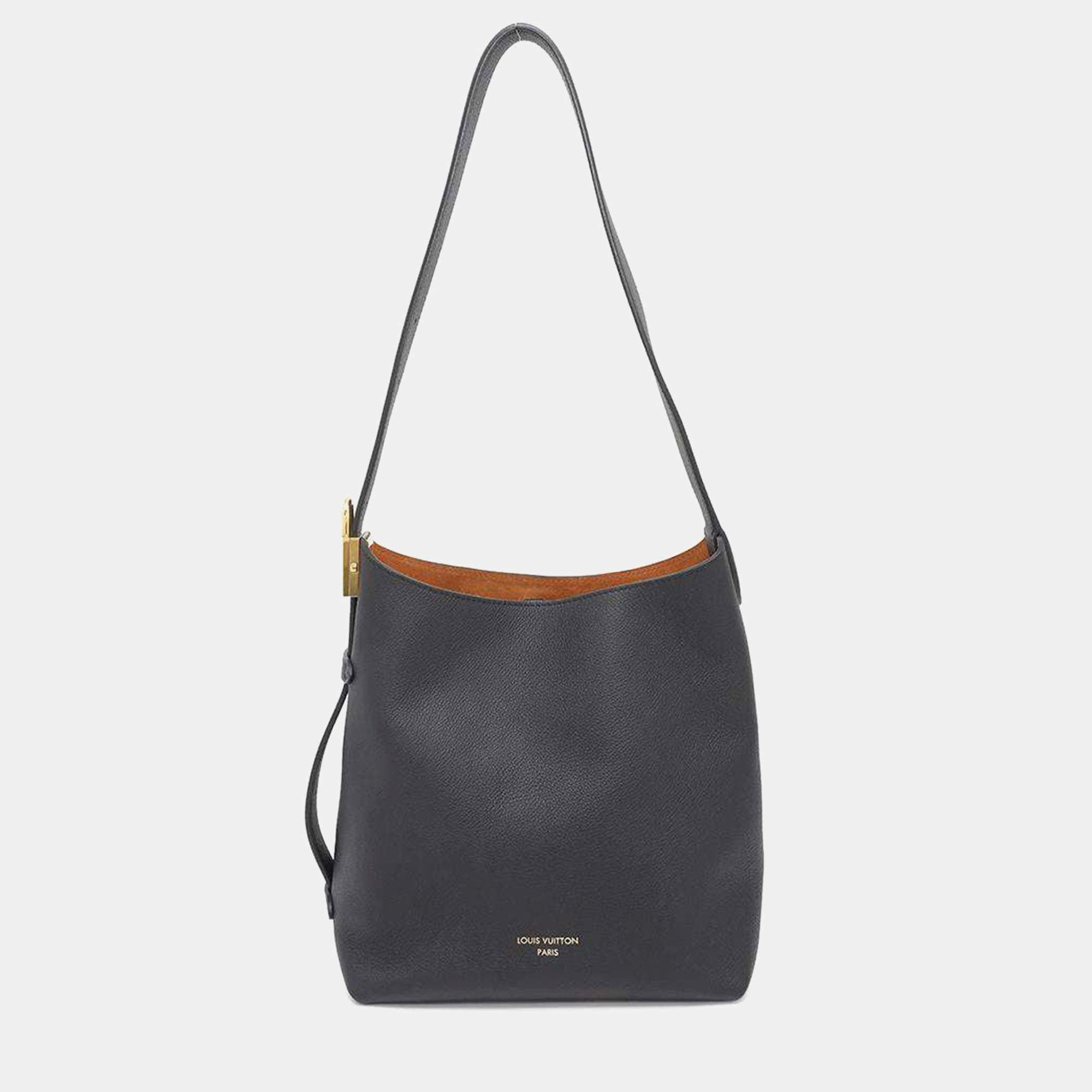 Pre Owned Louis Vuitton Black Leather Lowkey Hobo PM Bag