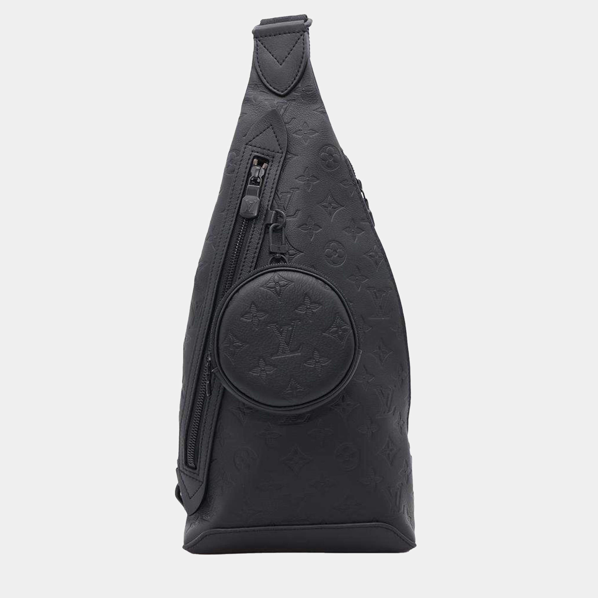 Louis Vuitton Black Monogram Shadow Duo Sling Body Bag 