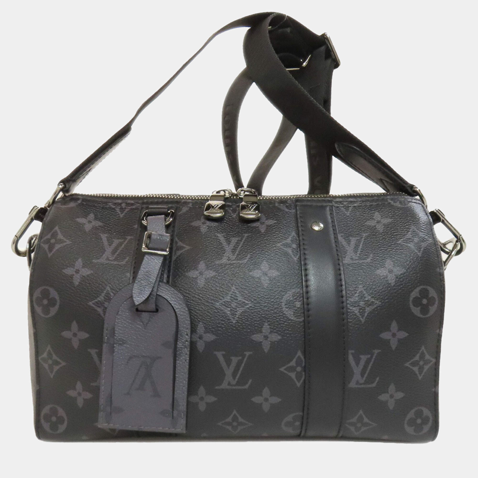 Louis Vuitton Noir Monogram Canvas City Keepall Bag 