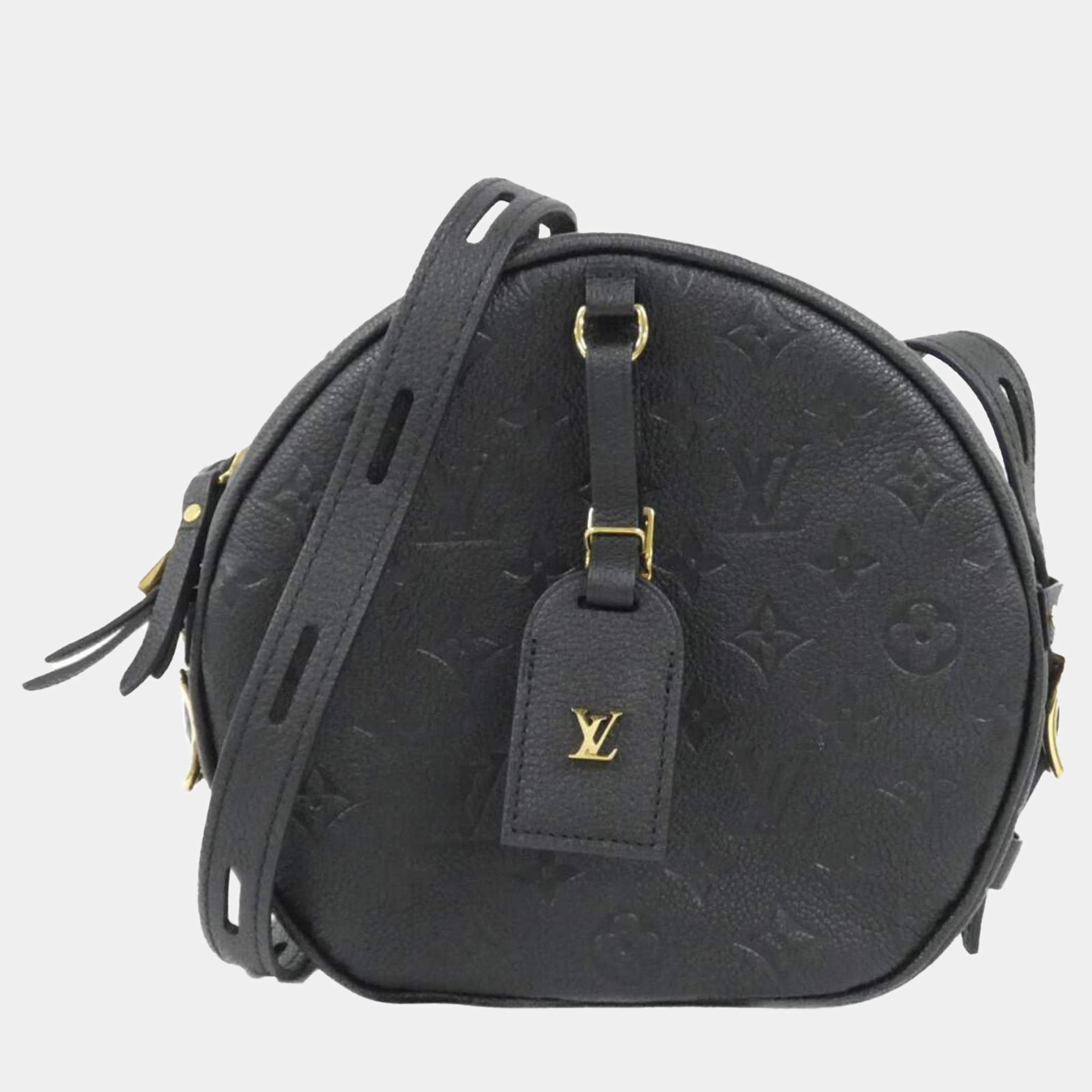 Louis Vuitton Black Monogram Empreinte Boite Chapeau Souple MM Shoulder Bag 