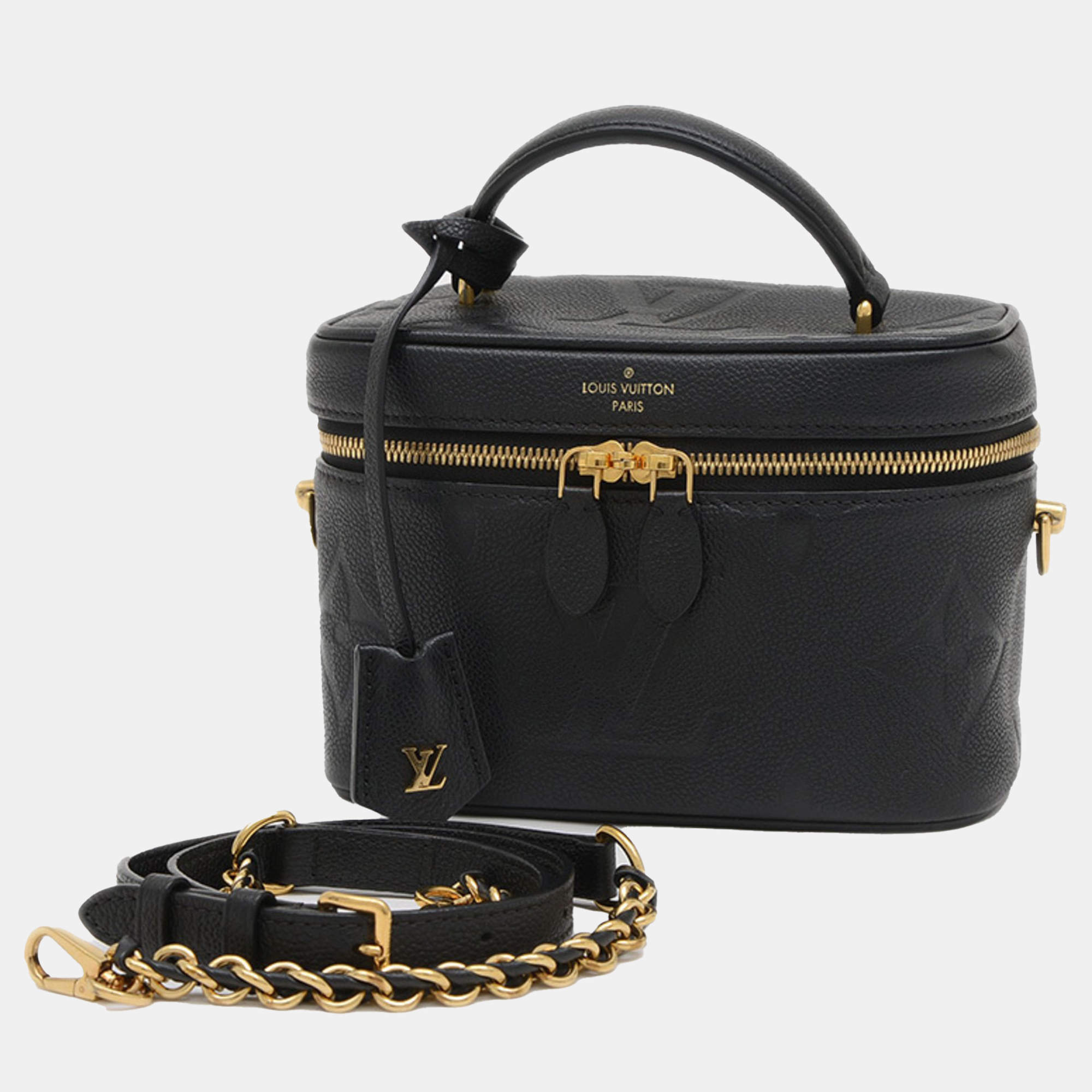 Louis Vuitton Black Monogram Empreinte Leather Vanity PM Shoulder Bag