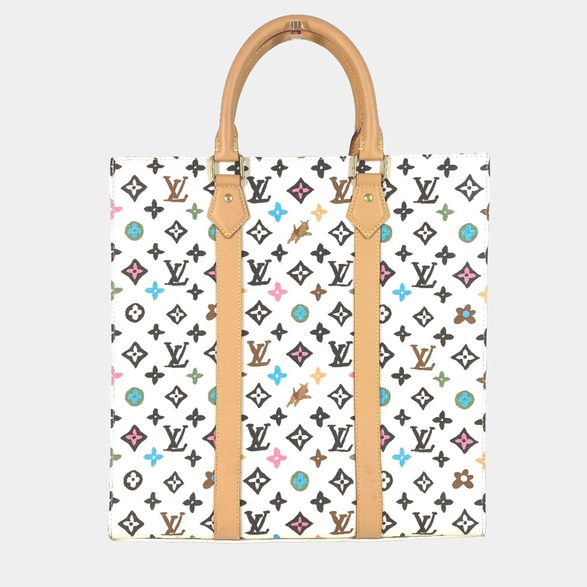 Pre Owned Louis Vuitton Multicolor Monogram Canvas Craggy Sac Plat Tote Bag