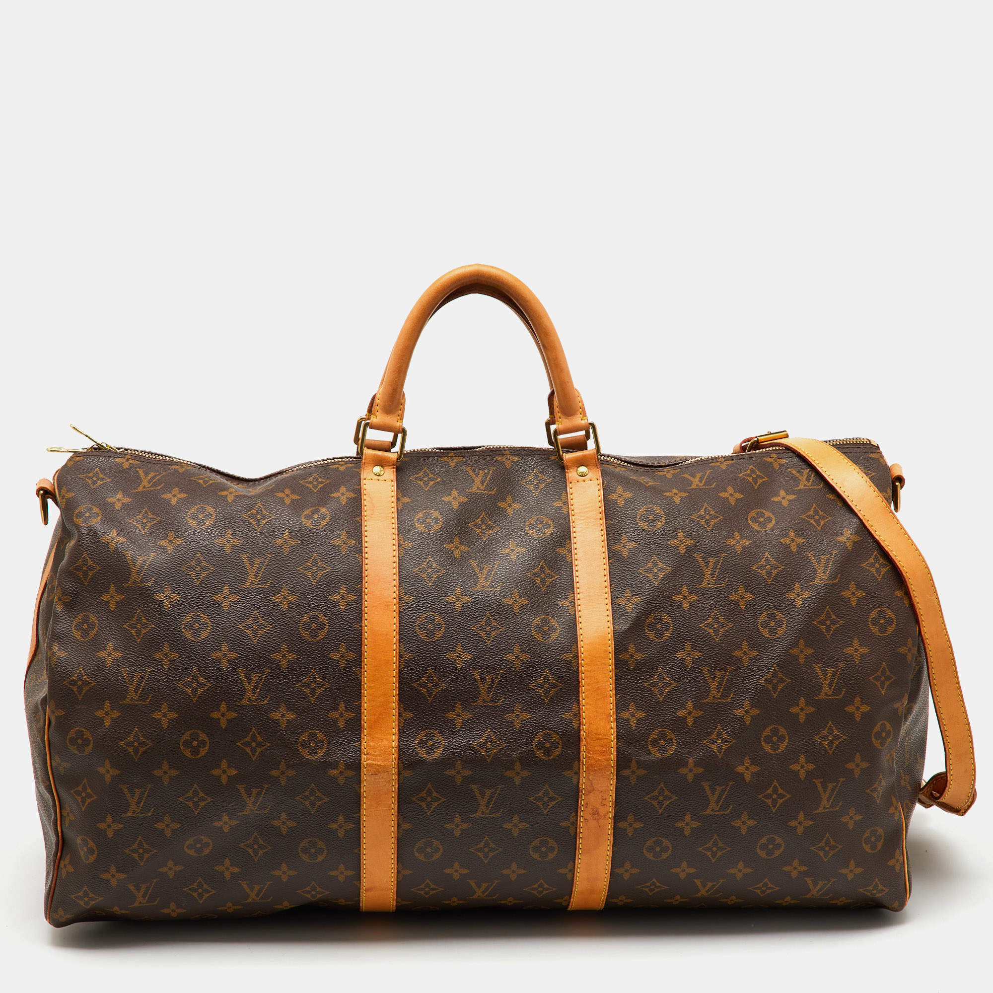 Louis Vuitton Monogram Canvas Keepall Bandoulière 60 Bag