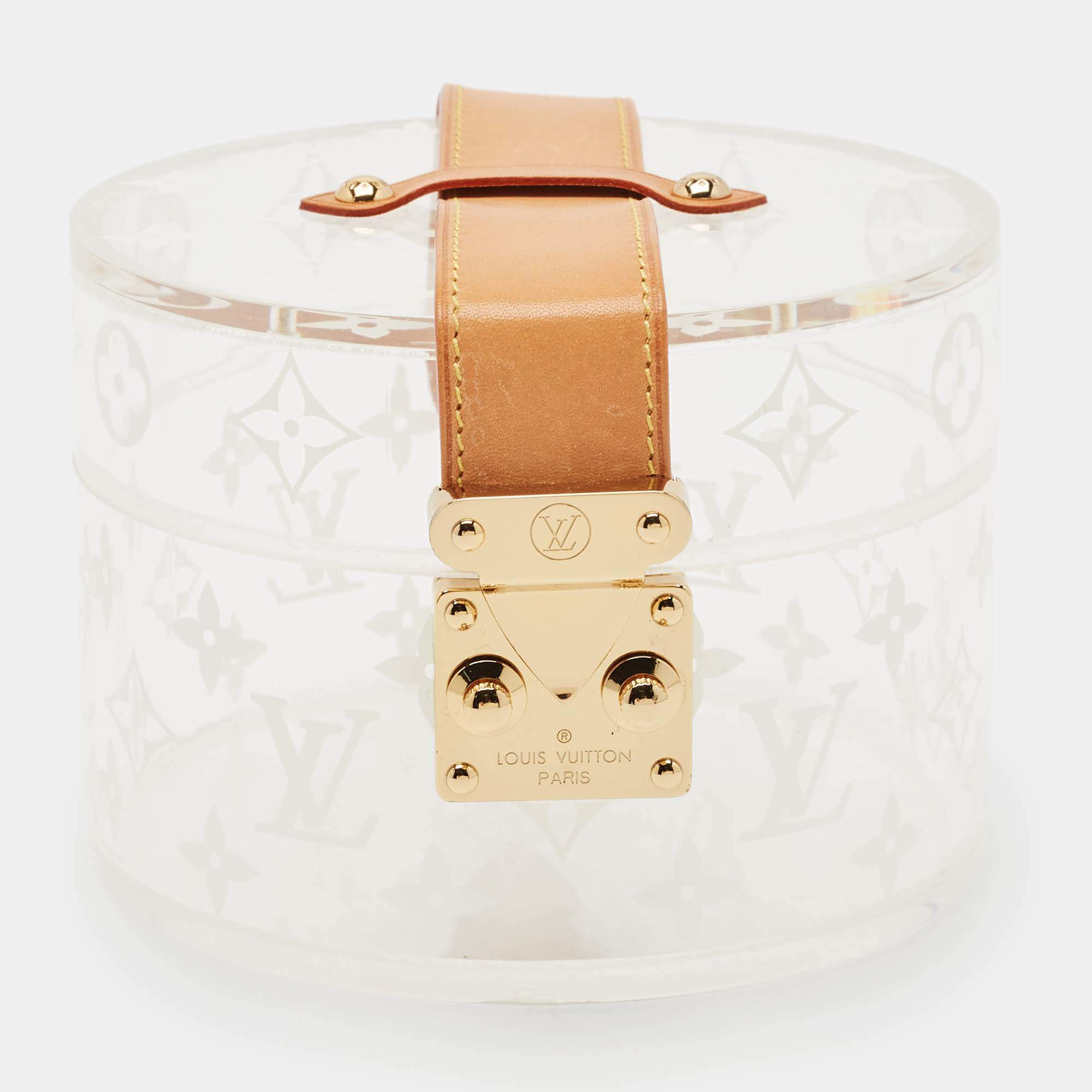 Pre Owned Louis Vuitton Clear Monogram Plexiglass Box Scott