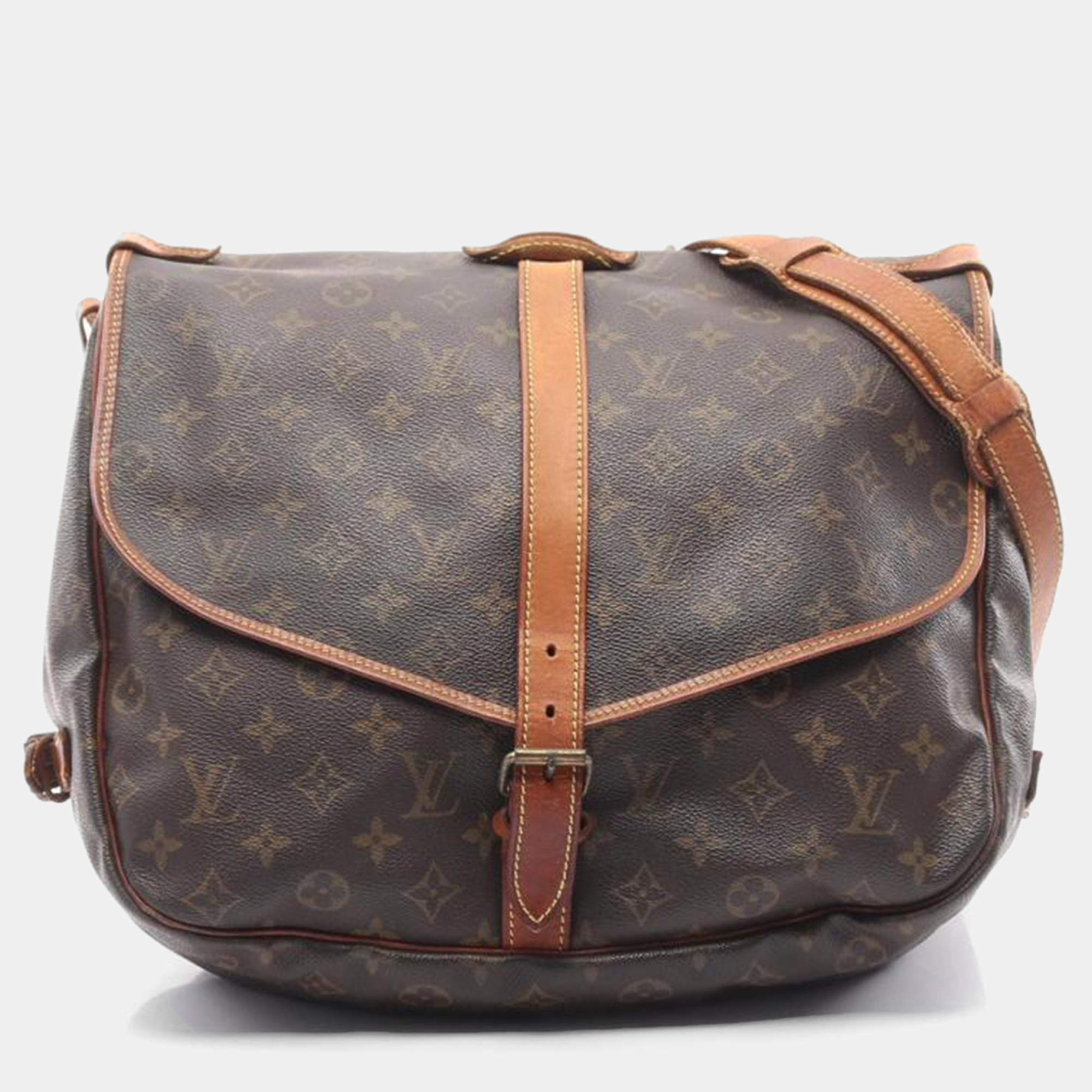 Louis Vuitton Brown Monogram Canvas Saumur 35 Shoulder Bag