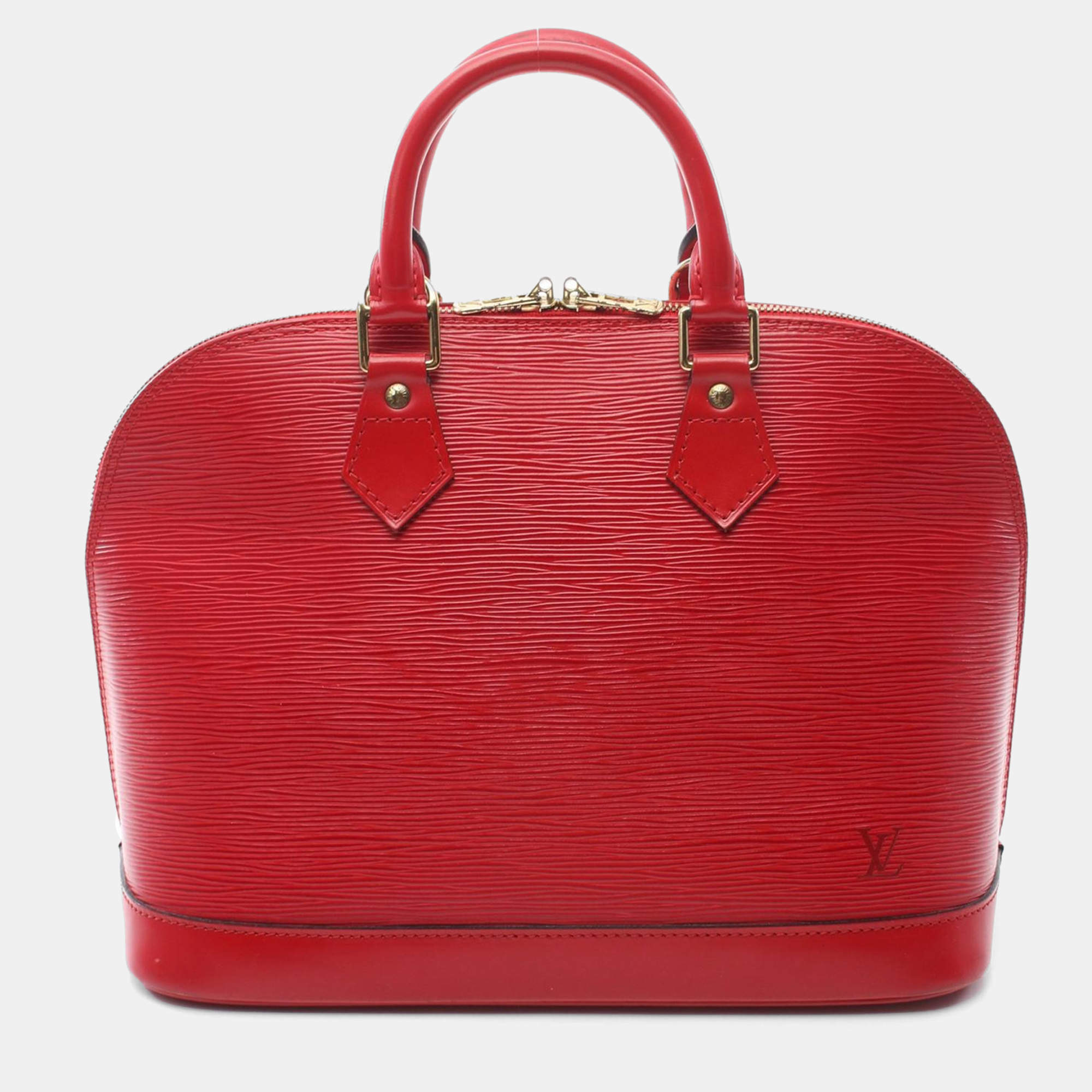 Louis Vuitton Red Epi Leather Alma Handbag