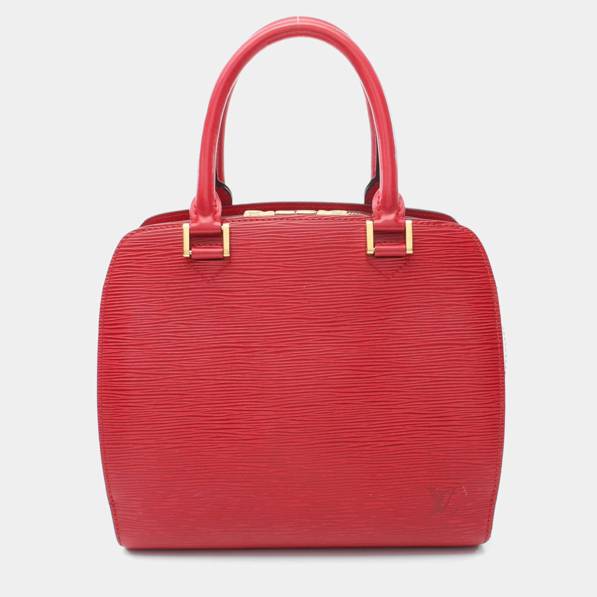 Louis Vuitton Red Epi Leather Pont Neuf Handbag