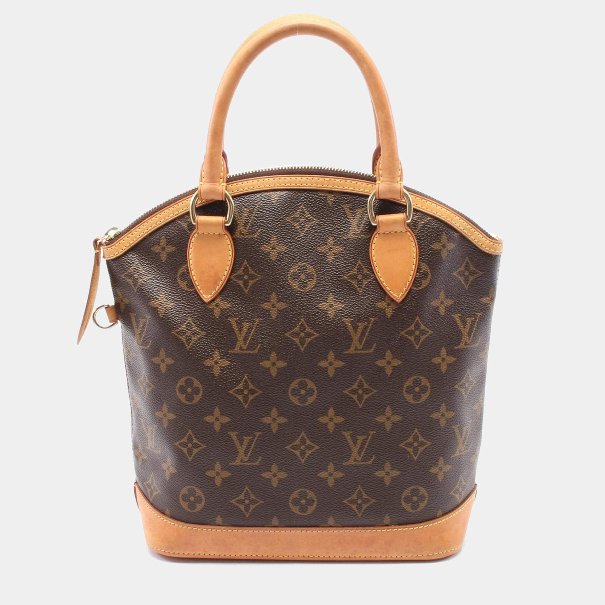 Louis Vuitton Lockit Hand Bag Monogram Leather Brown