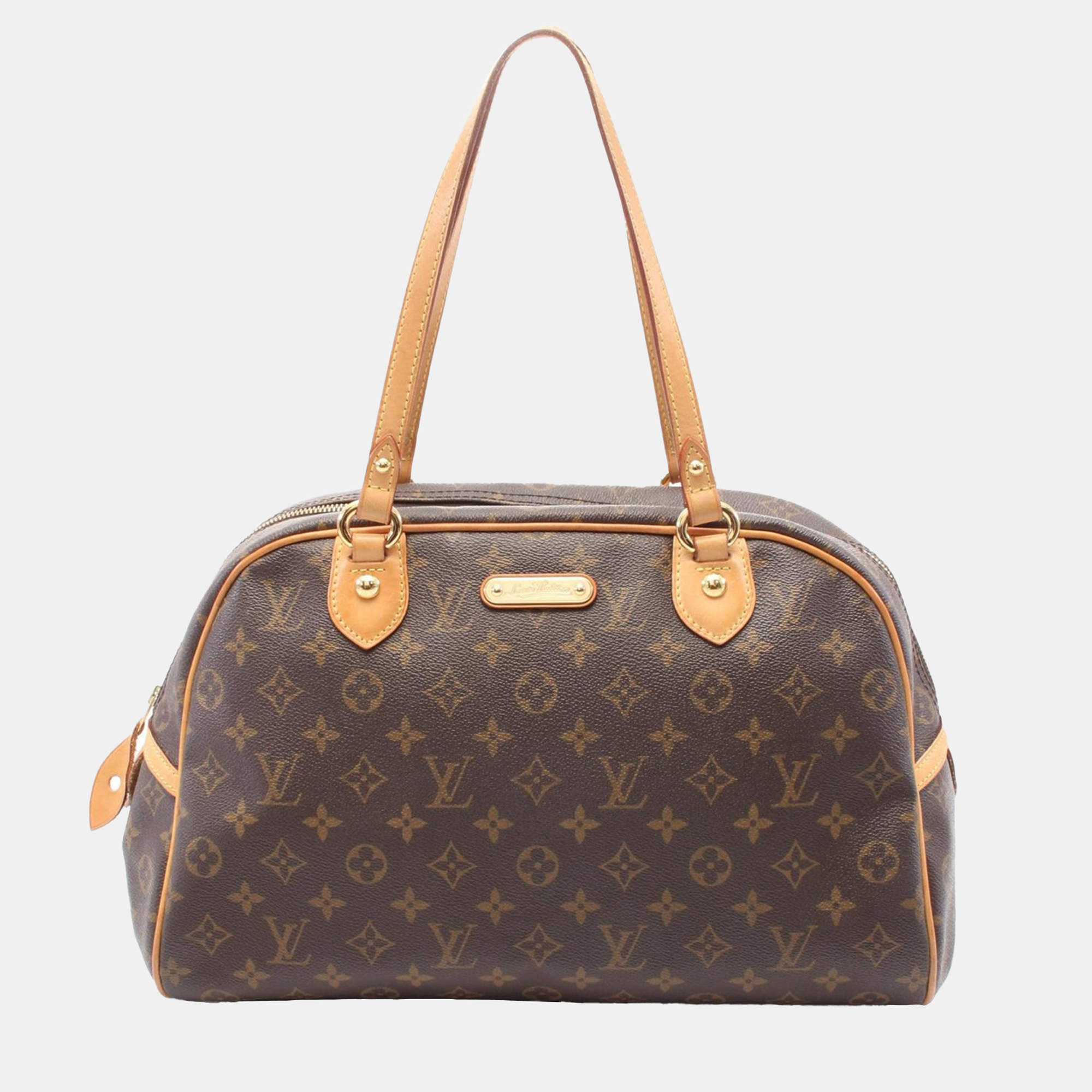 Pre Owned Louis Vuitton Brown Monogram Canvas Montorgueil GM Shoulder Bag