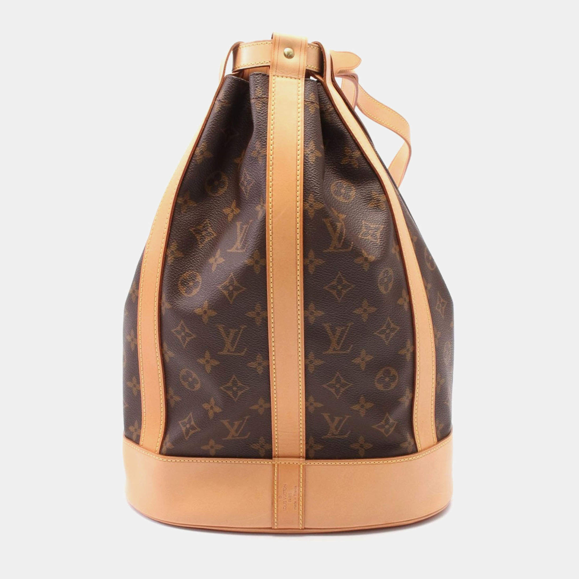 Pre Owned Louis Vuitton Brown Monogram Leather Randonnee PM Shoulder Bag
