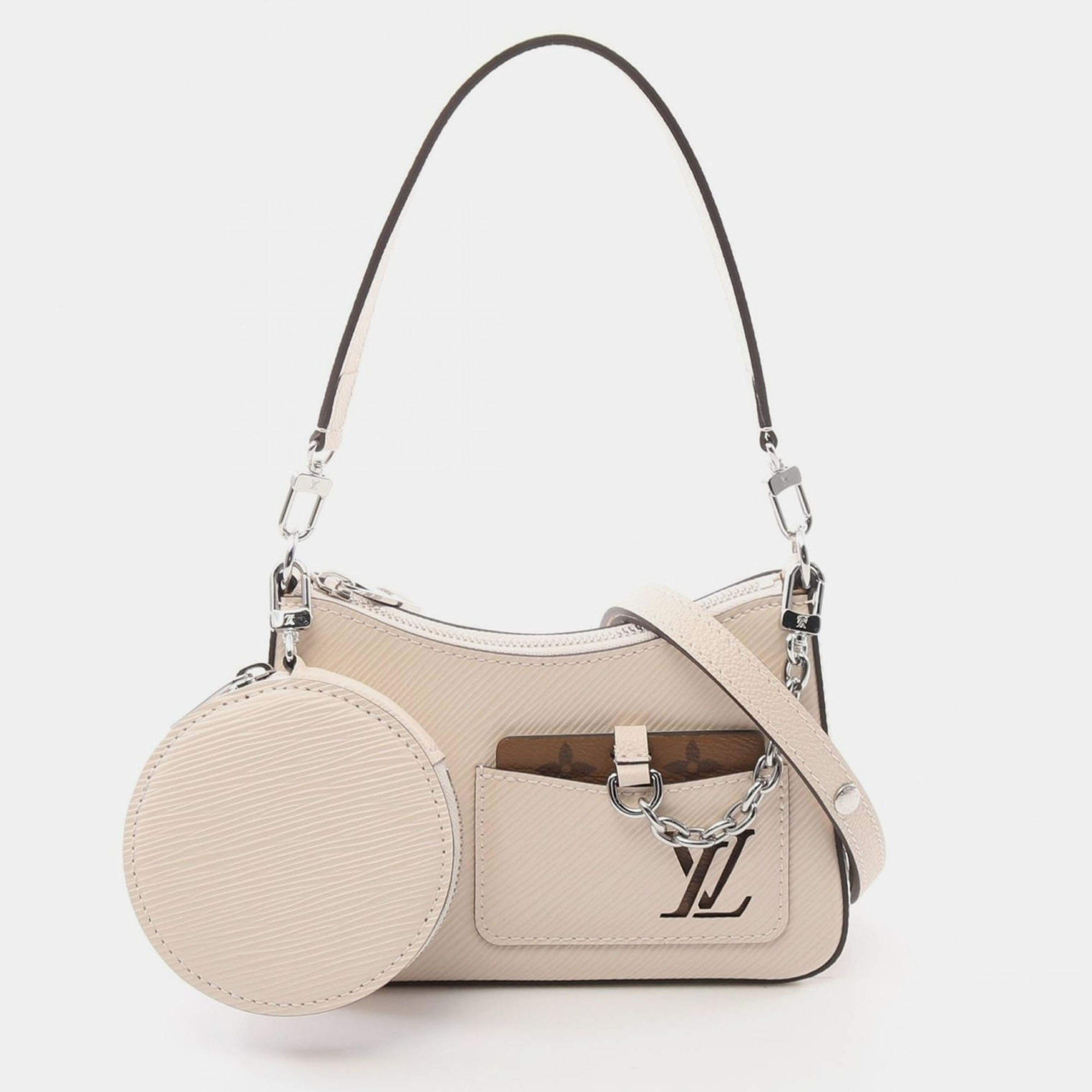 Pre Owned Louis Vuitton Beige Epi Quartz LV Marellini Shoulder Bag