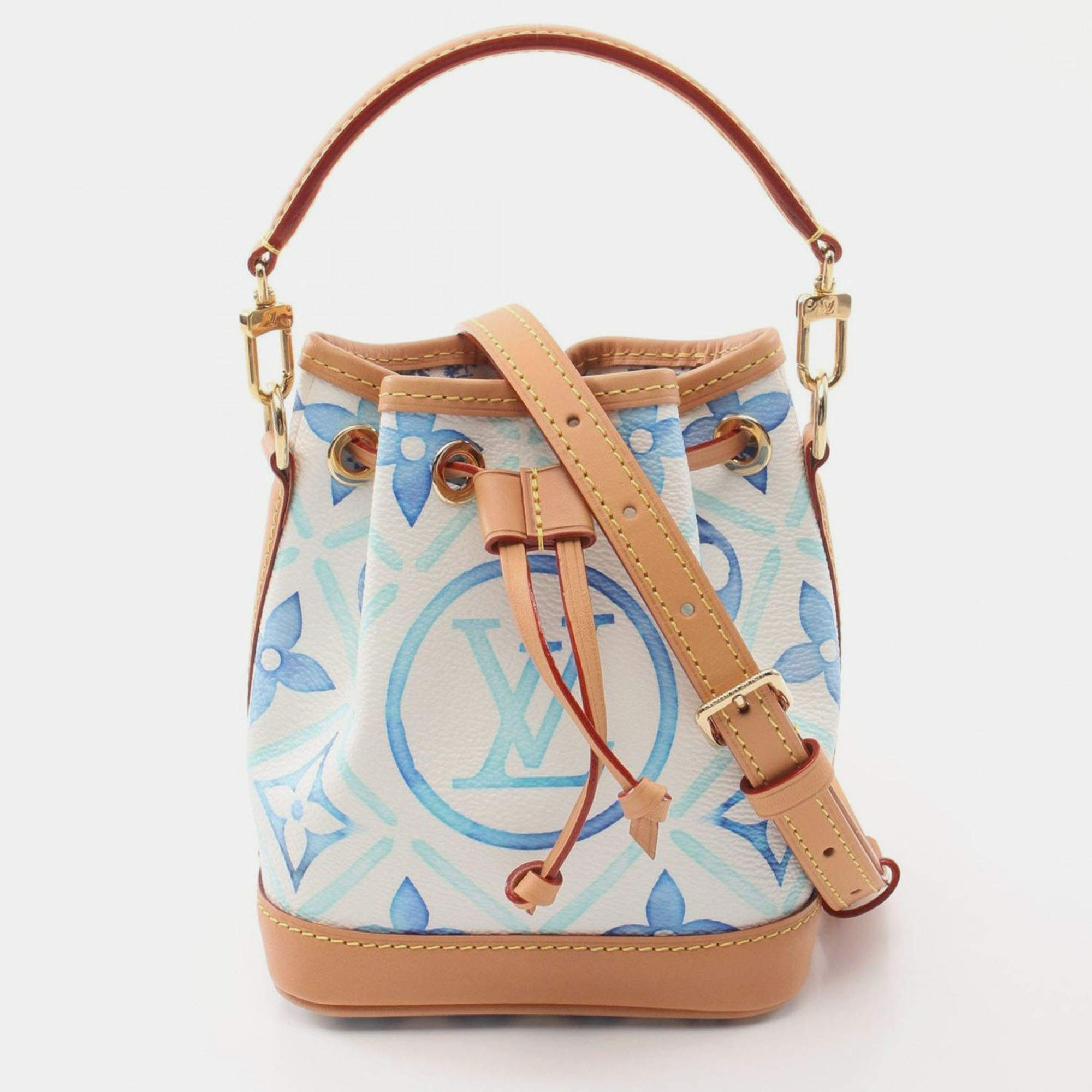 Louis Vuitton Tile Blue Monogram Nano Noe By The Pool Bag