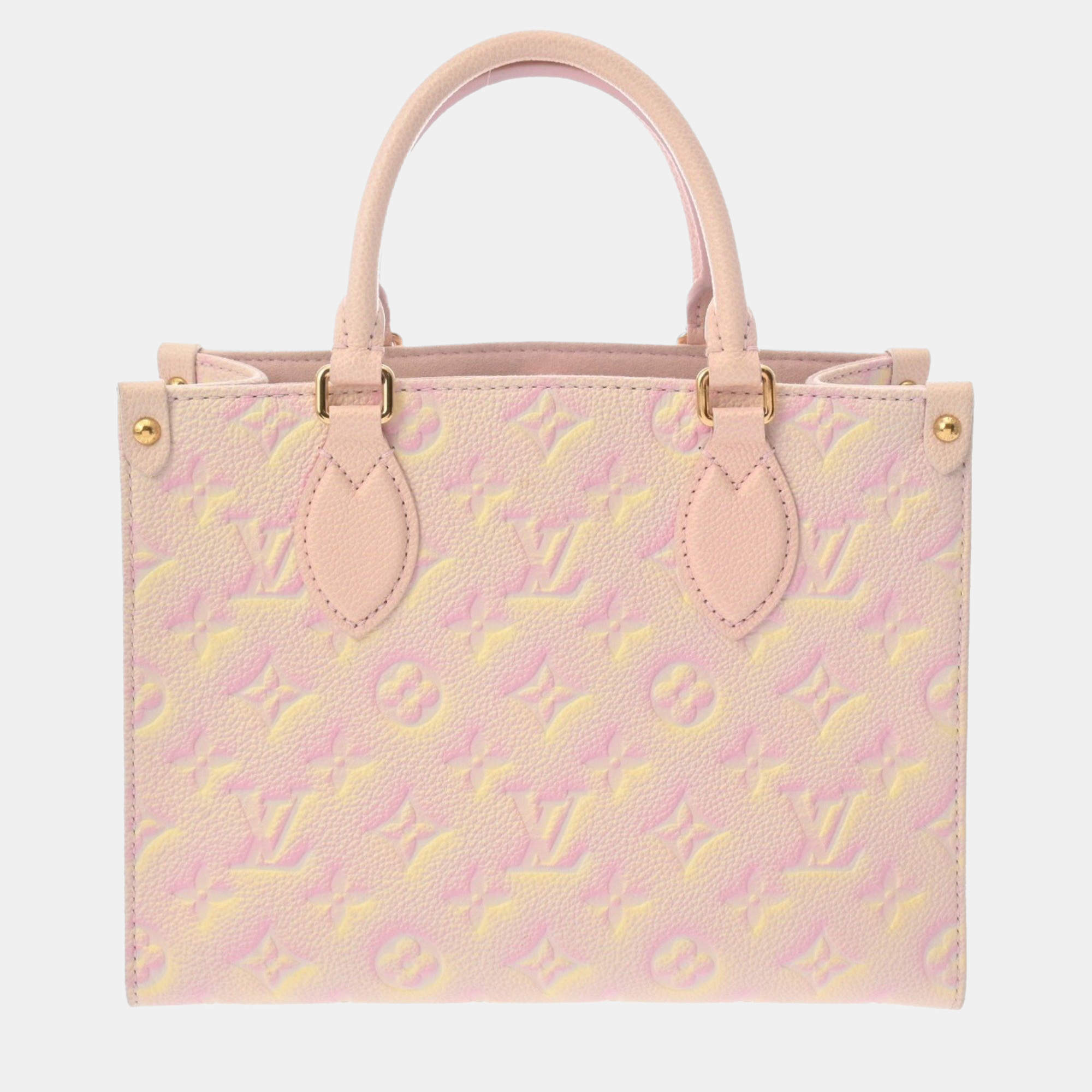 Louis Vuitton Light Pink Leather Empreinte Stardust Monogram OnTheGo PM Handbag