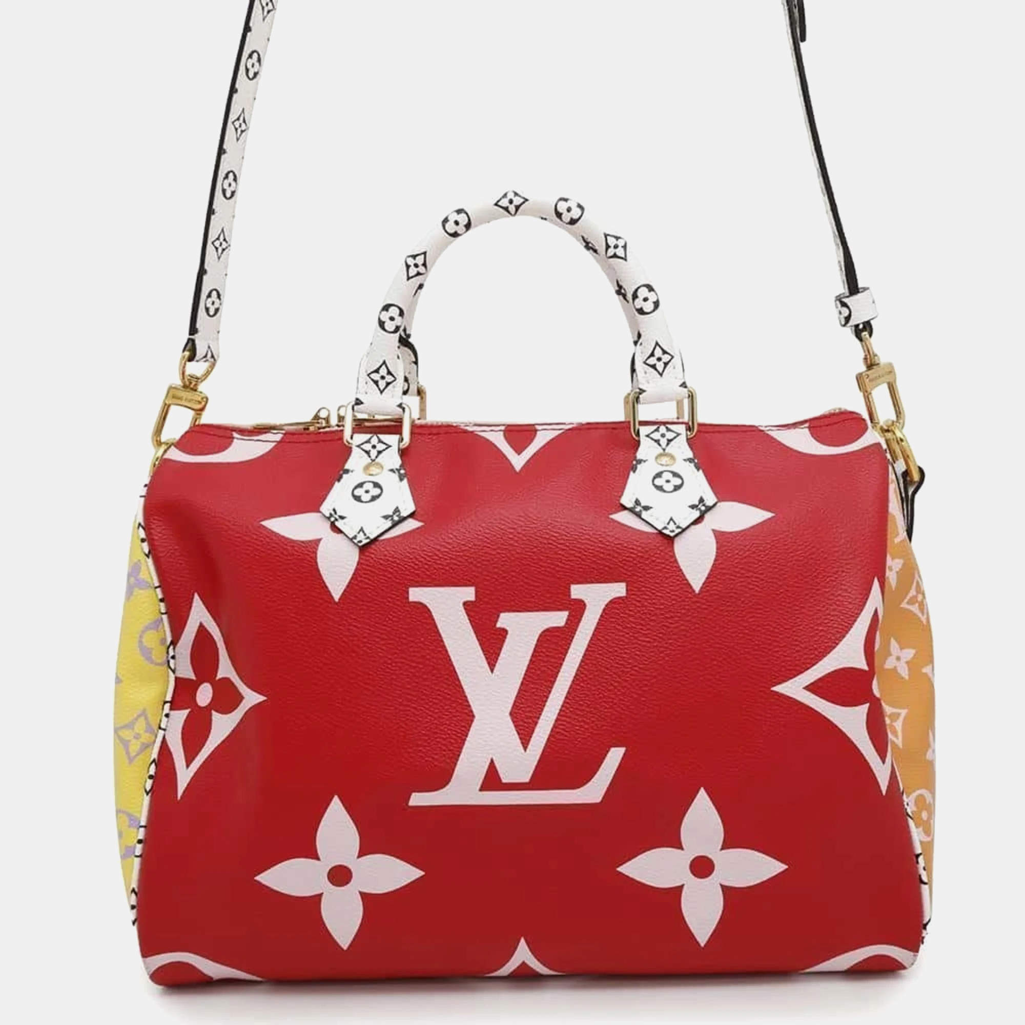 Louis Vuitton Rouge Monogram Giant Speedy Bandouliere 30 NM Shoulder Bag