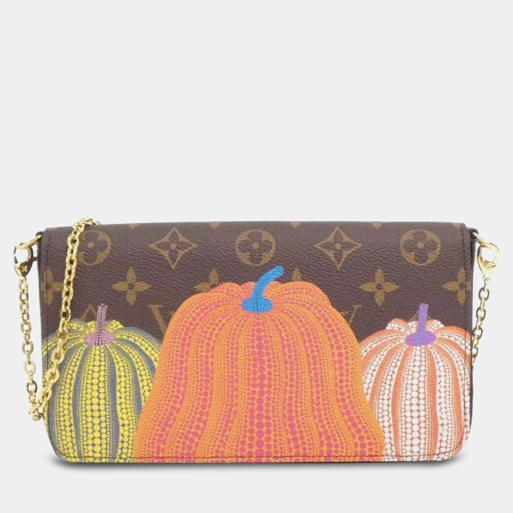 Louis Vuitton Brown Monogram Canvas Pochette Felicie Shoulder Bag
