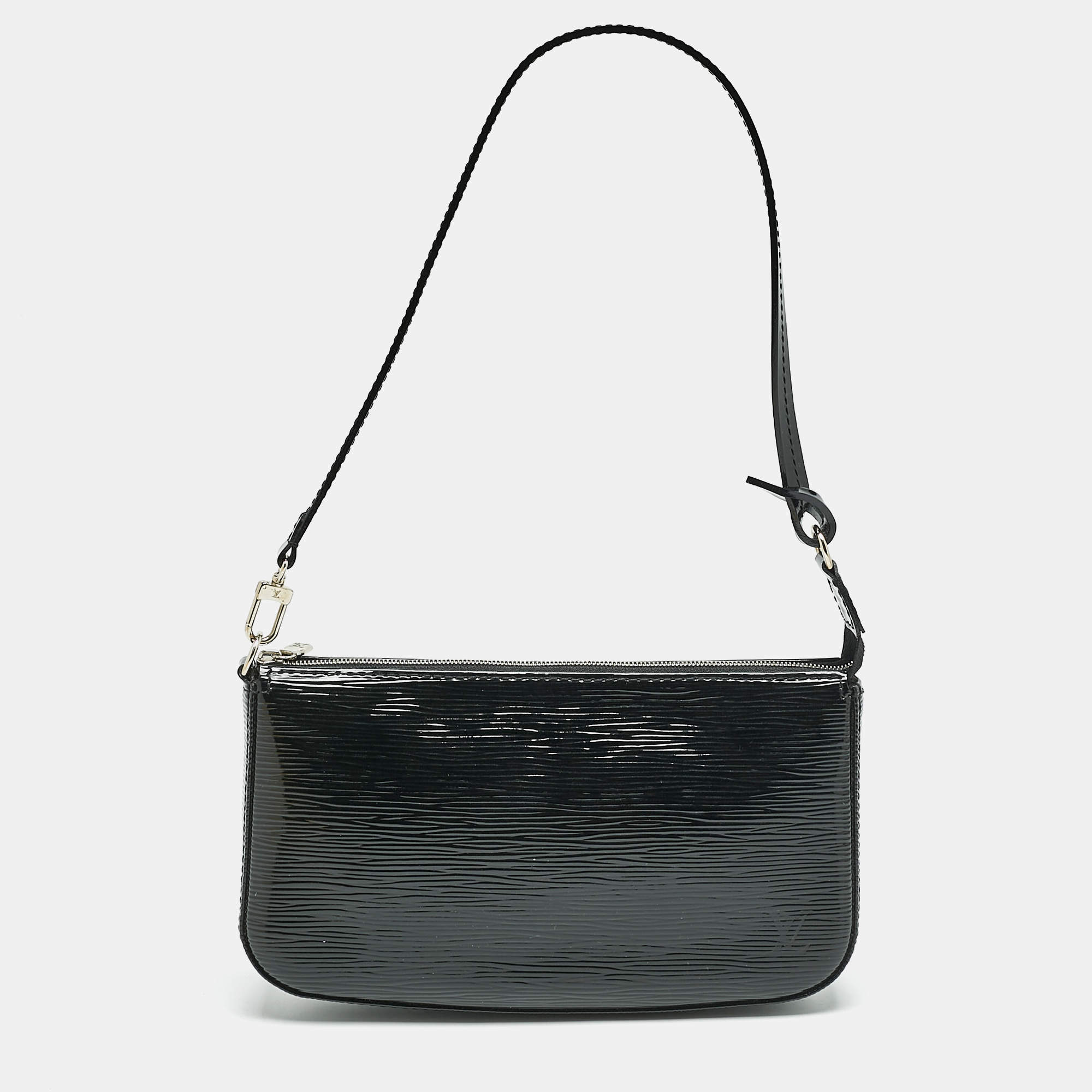 Pre Owned Louis Vuitton Black Electric Epi Pochette Accessories NM Bag