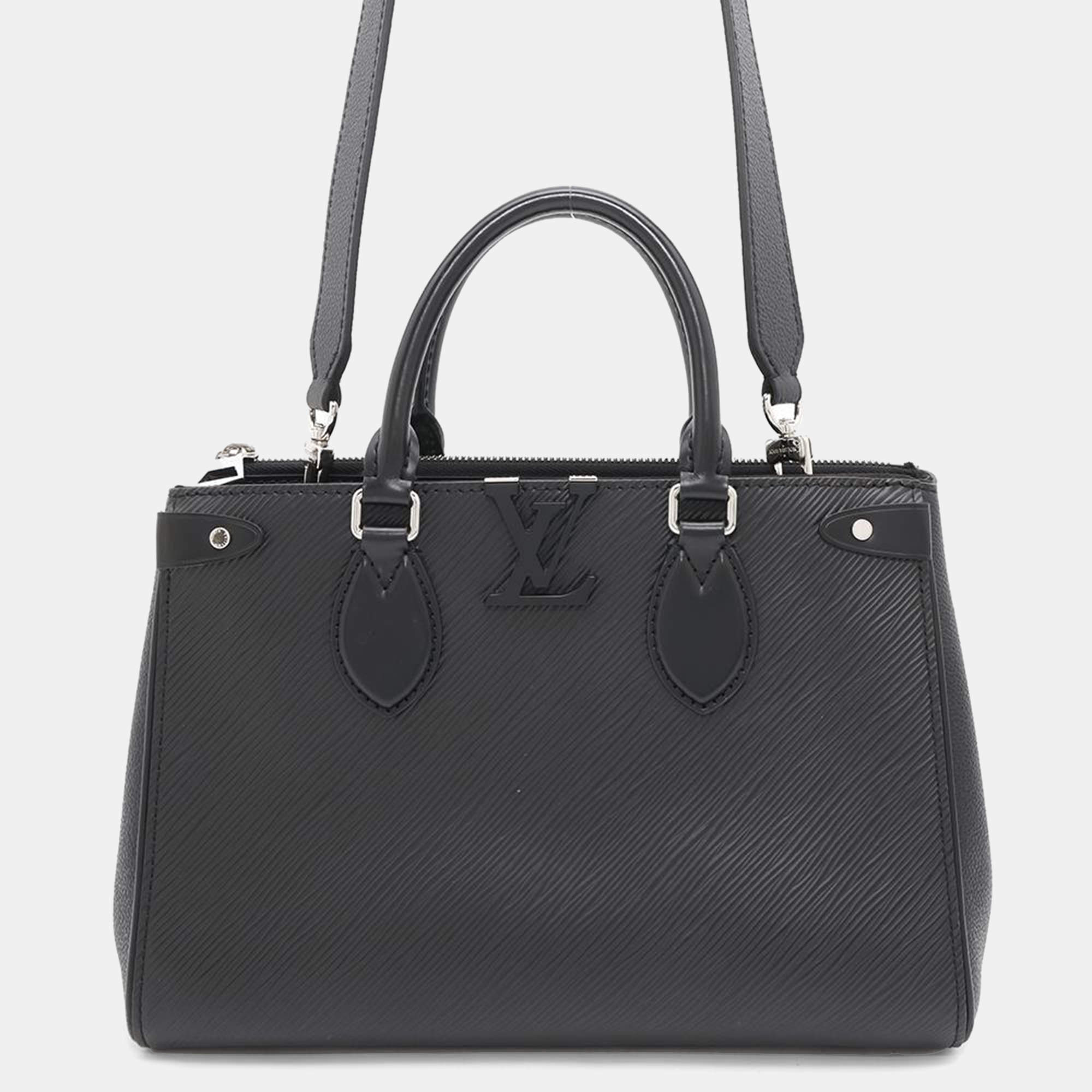 Pre Owned Louis Vuitton Noir Epi Leather PM Grenelle Tote Bag