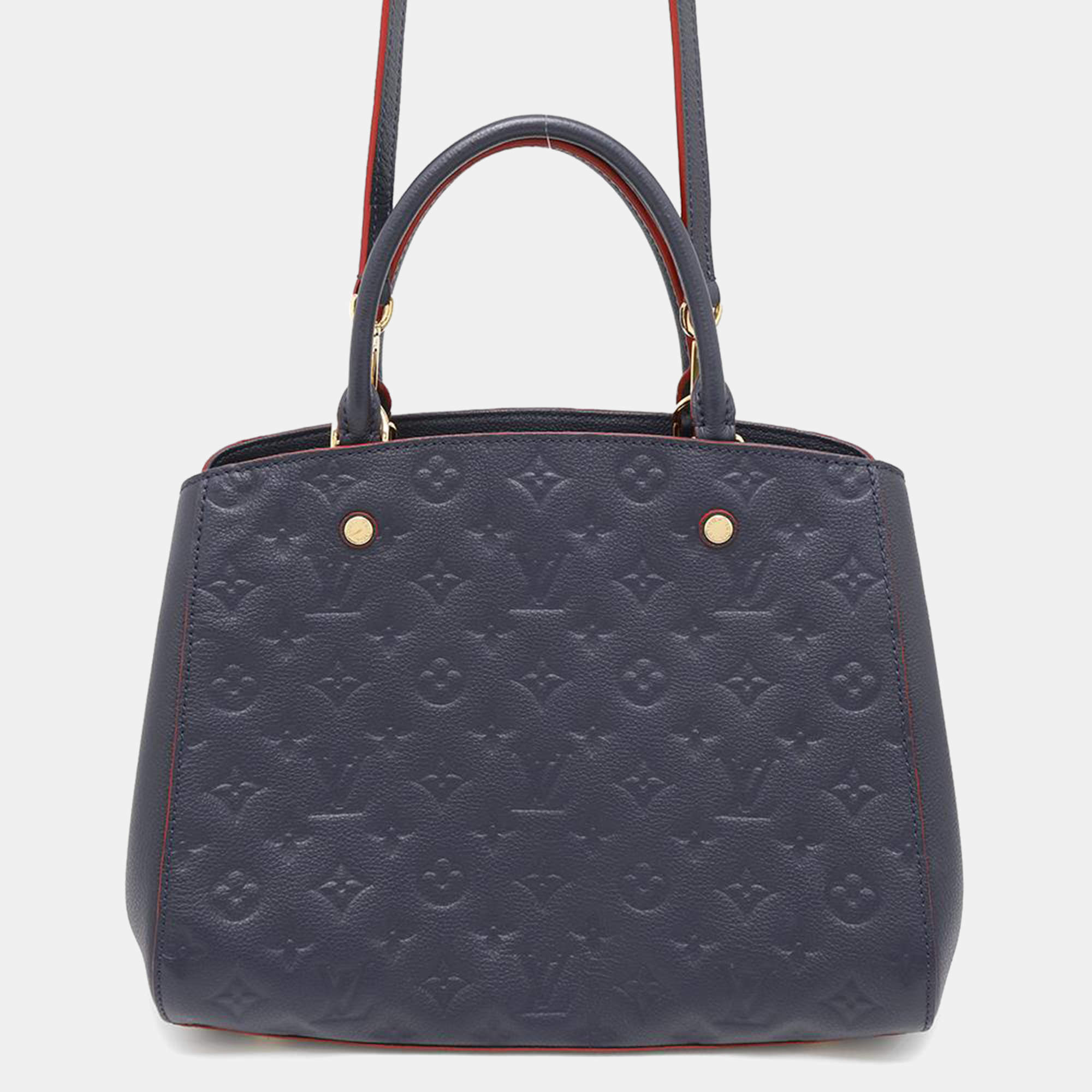 Louis Vuitton Marine Rouge Monogram Empreinte Leather Montaigne MM Shoulder Bag