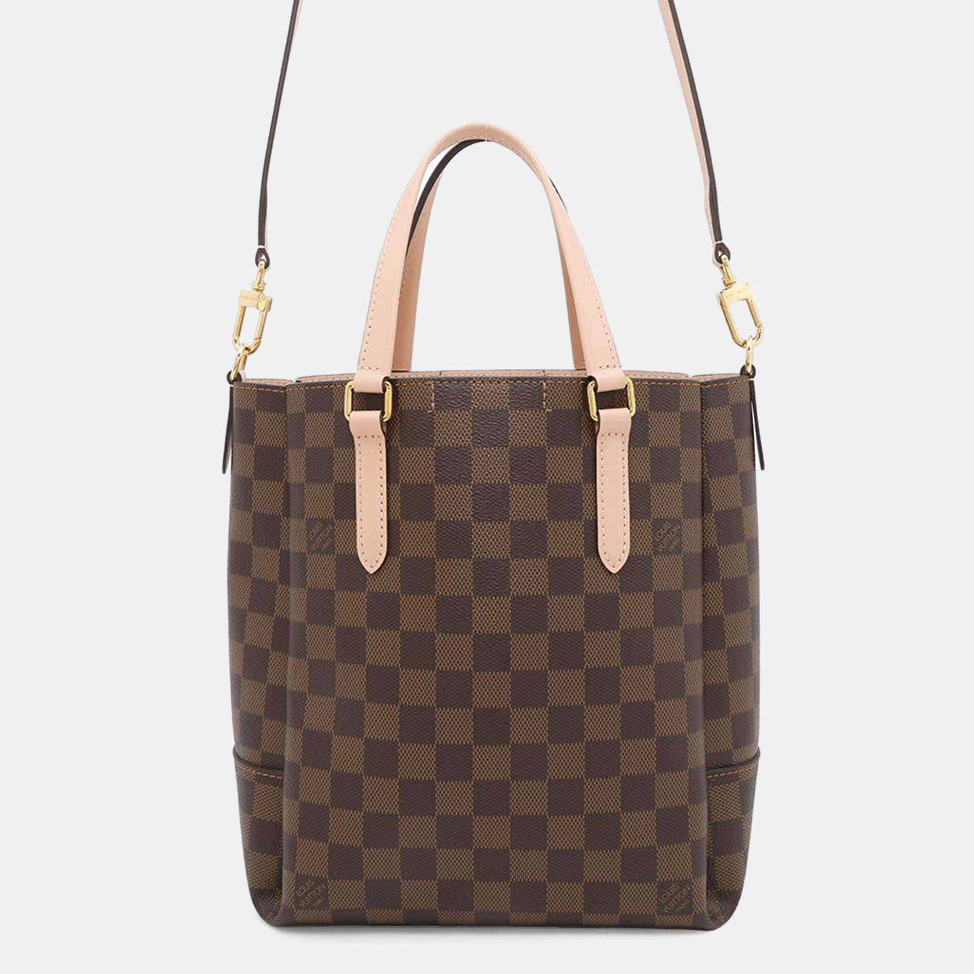 Pre Owned Louis Vuitton Damier Ebene Belmont PM Tote Bag