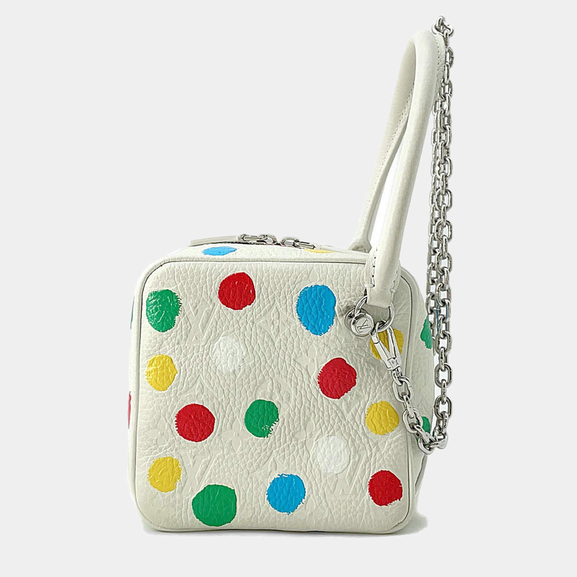Louis Vuitton White/Multicolor Monogram Empreinte Leather LV X YK  Square Bag 