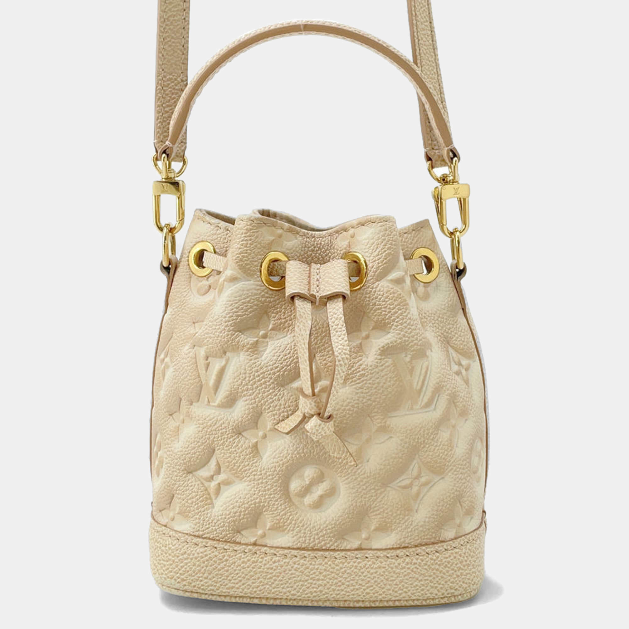 Louis Vuitton Beige Monogram Empreinte Leather Summer Stardust Nanonoe Shoulder Bag
