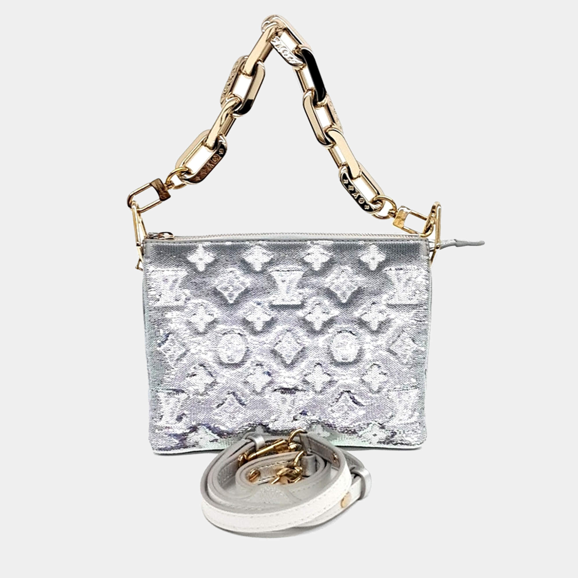 Louis Vuitton Silver Leather Cusant BB bag