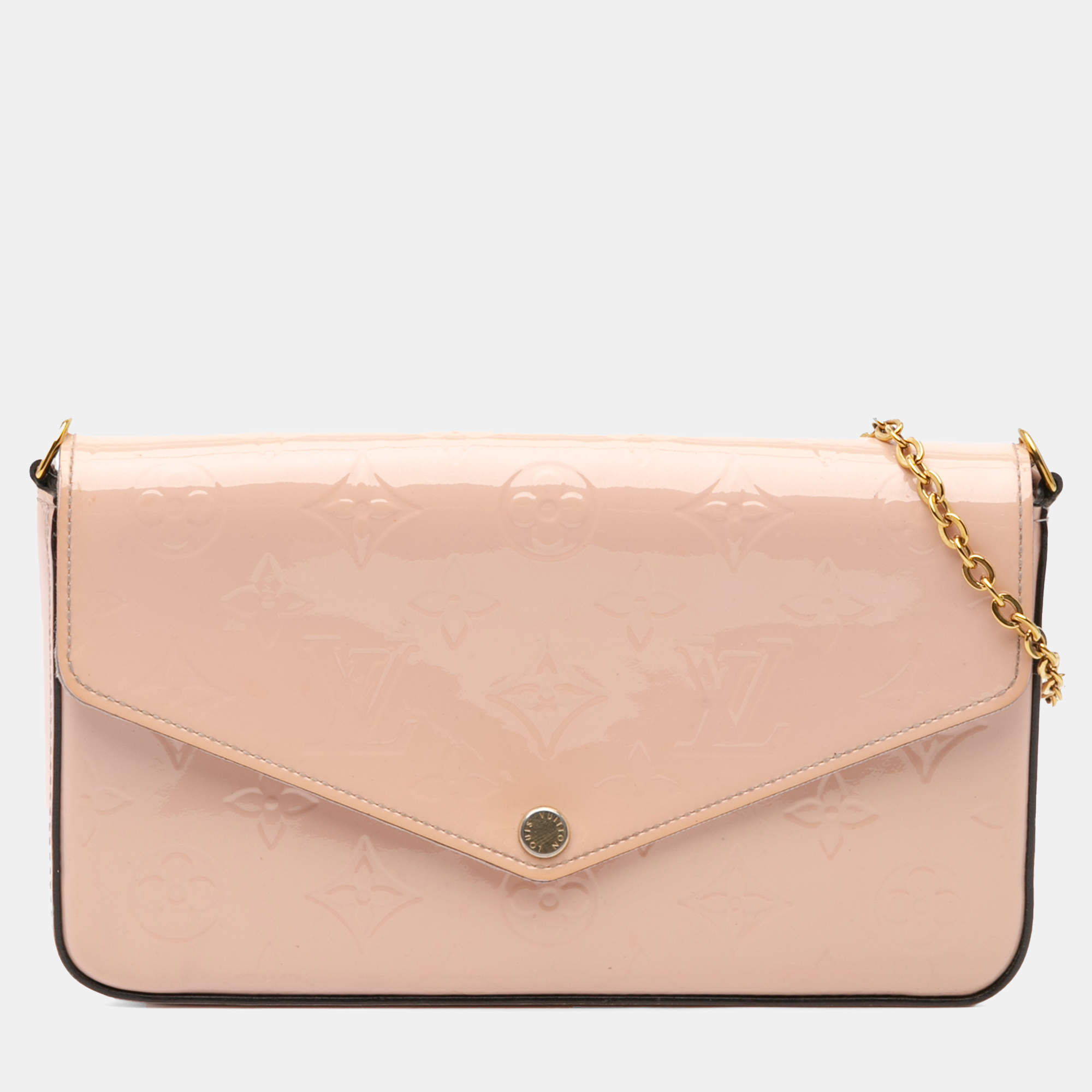 Louis Vuitton Pink Monogram Vernis Pochette Felicie