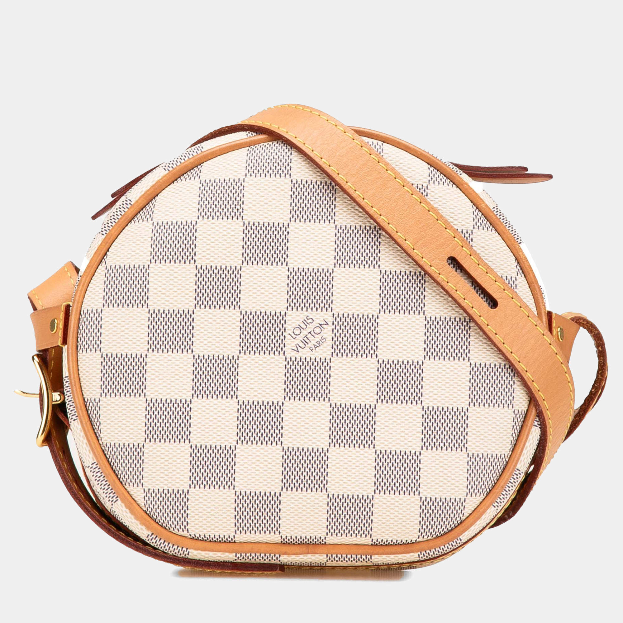 Pre Owned Louis Vuitton White Damier Azur Boite Chapeaux Souple PM