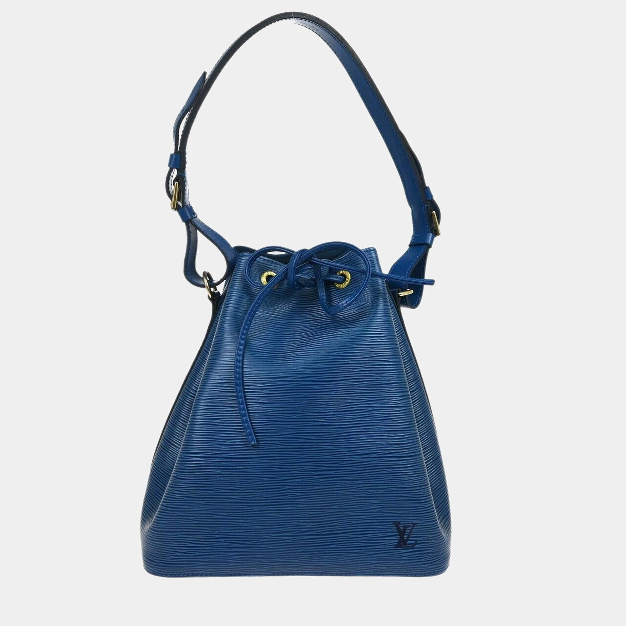 Louis Vuitton Blue Epi Leather Petite Noe Shoulder Bag