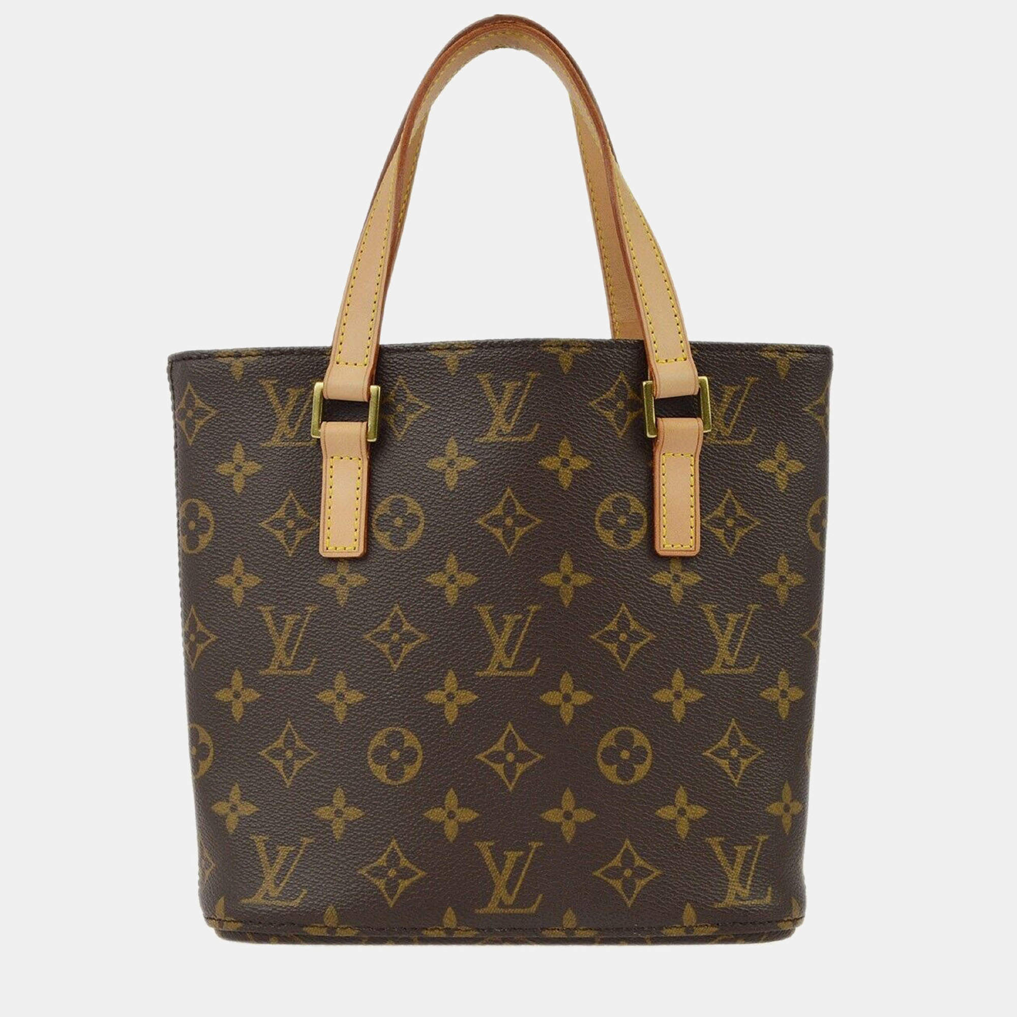 Pre Owned Louis Vuitton Brown Monogram Vavin PM Tote Bag
