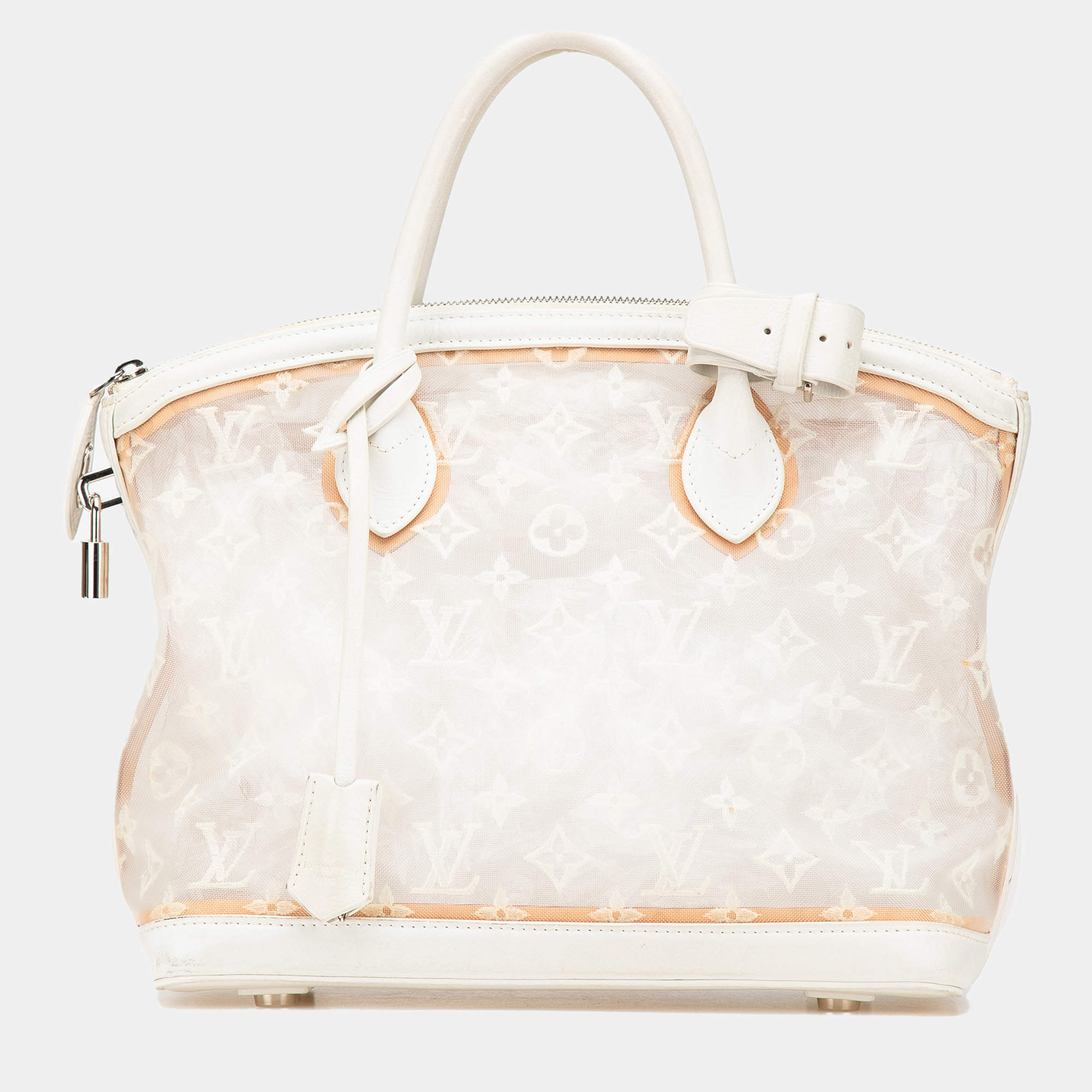 Louis Vuitton White Limited Edition Monogram Transparence Lockit