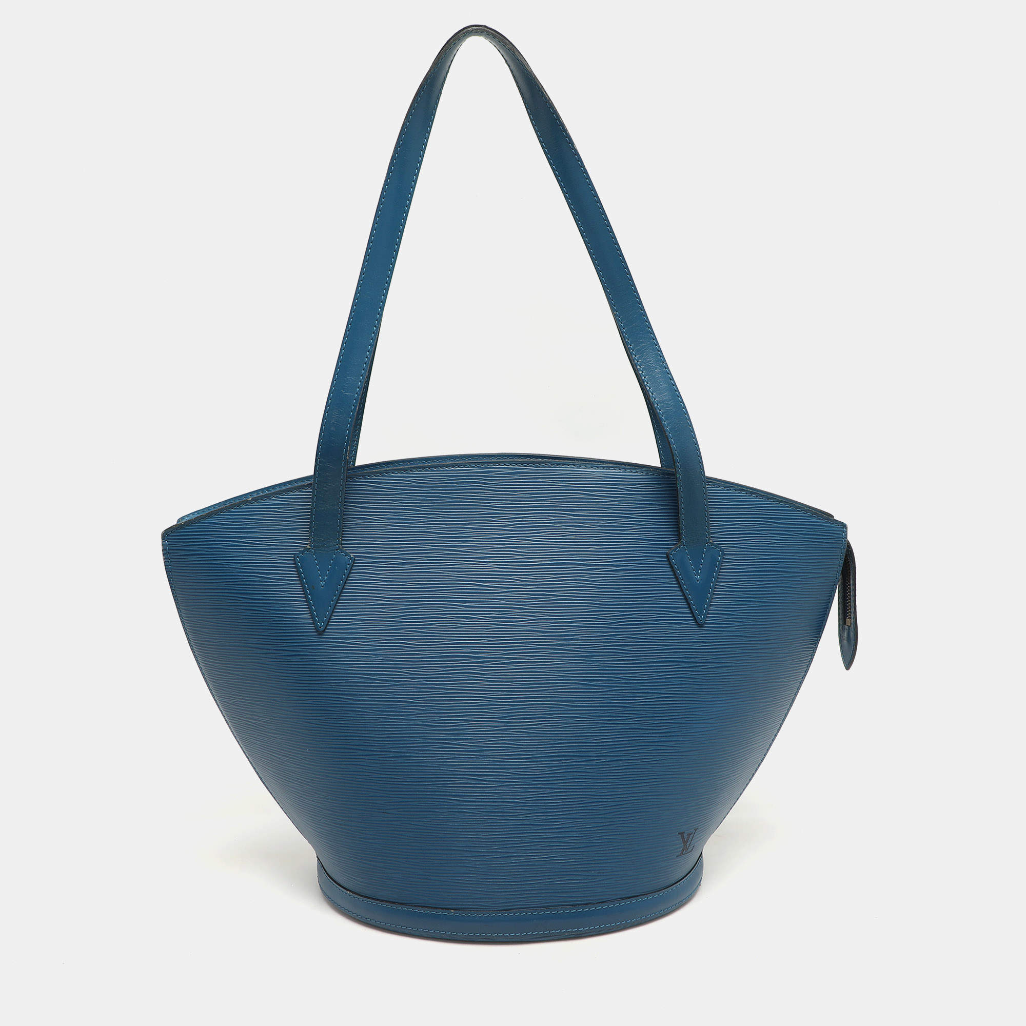 Pre Owned Louis Vuitton Blue Epi Leather Saint Jacques GM Bag