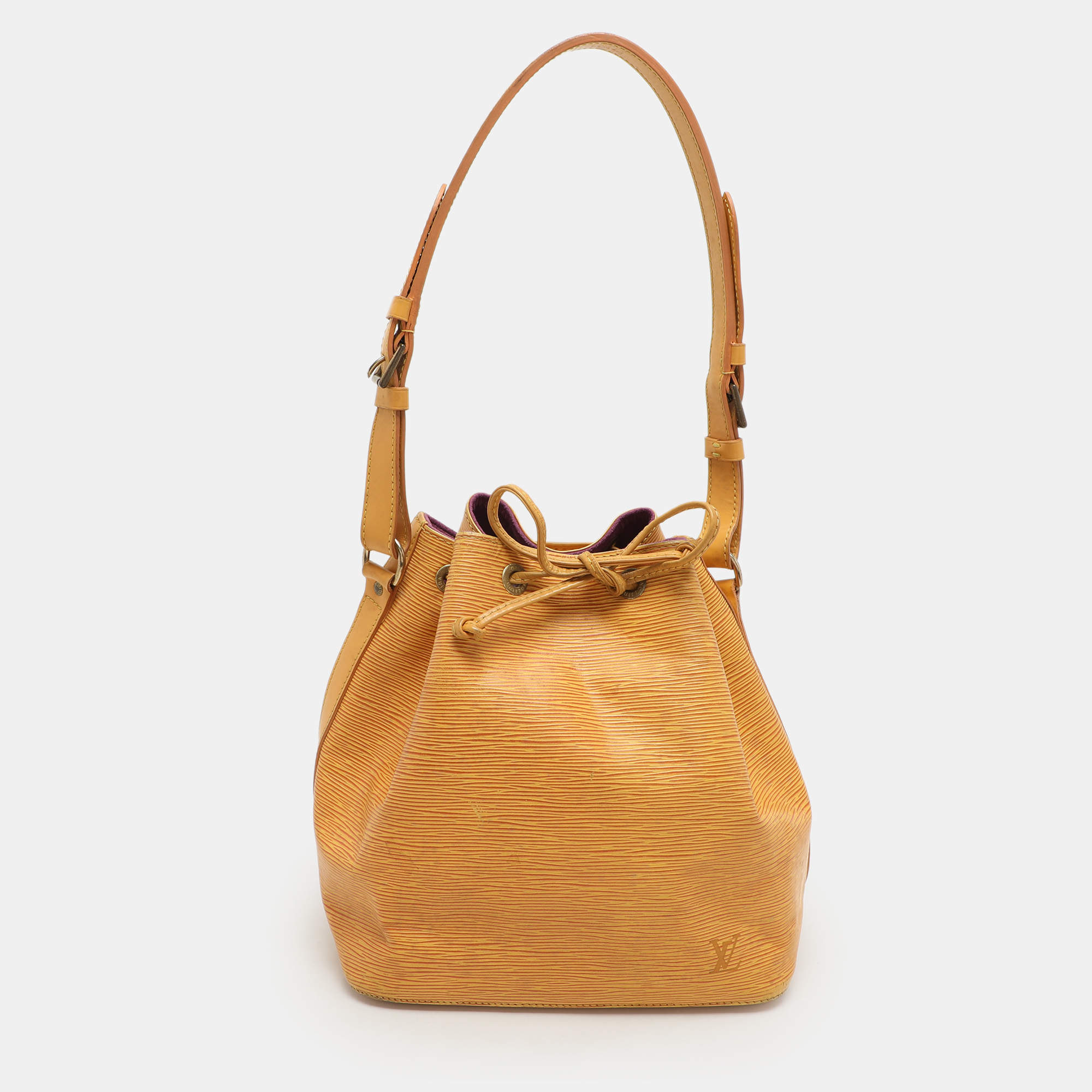 Pre Owned Louis Vuitton Tassil Yellow Epi Leather Petit Noe Bag