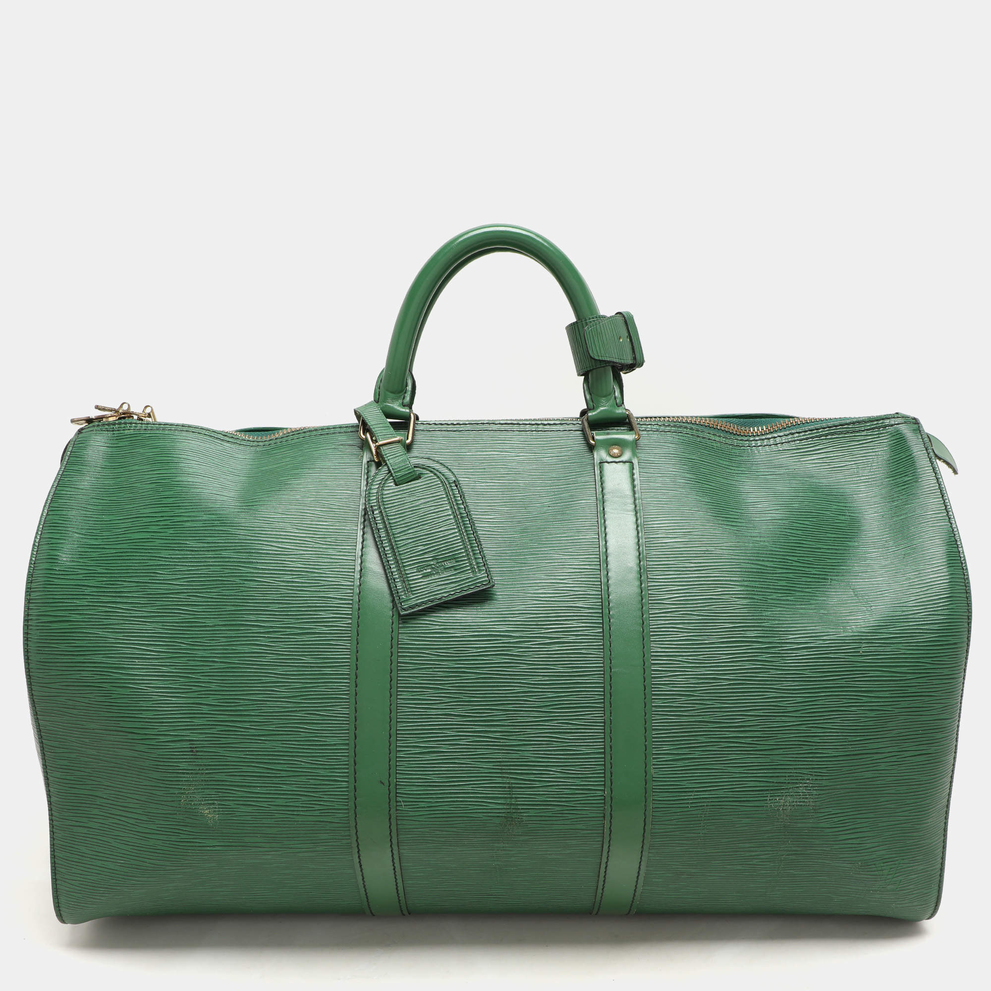 Louis Vuitton Green Epi Leather Keepall 50 Bag
