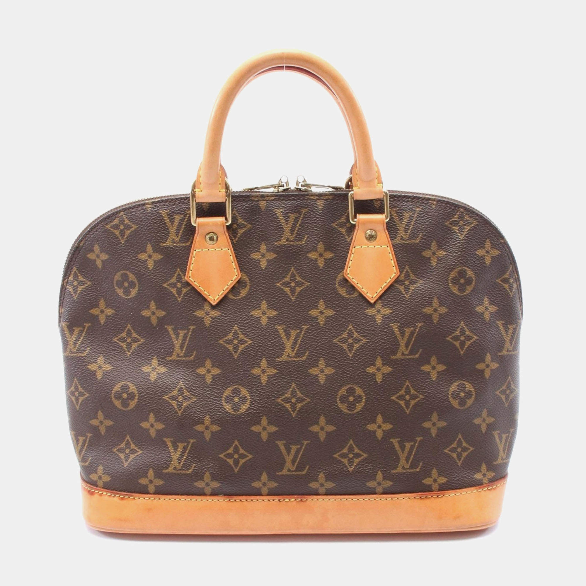 Louis Vuitton Alma Pm Monogram Handbag Pvc Brown
