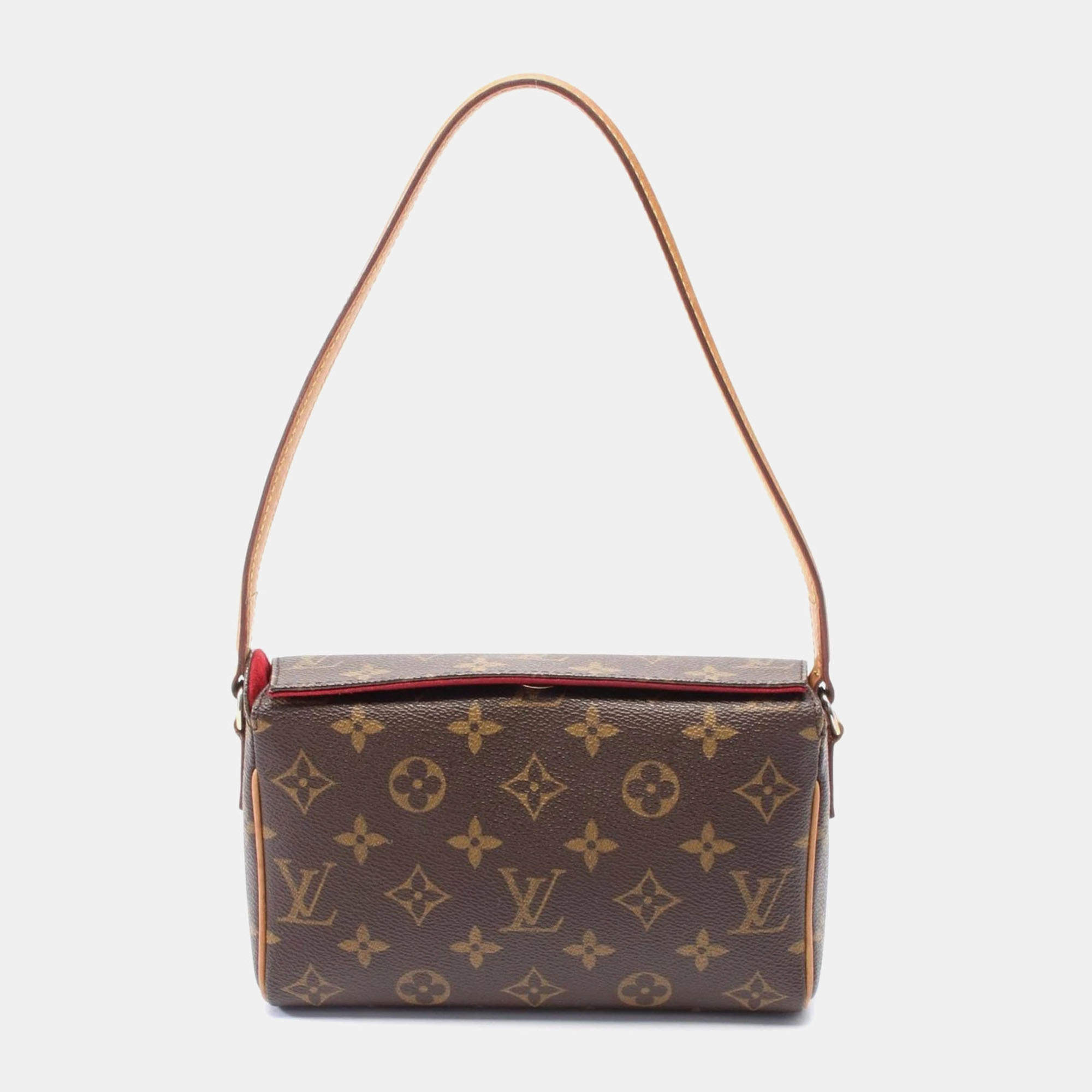 Pre Owned Louis Vuitton Brown Monogram Canvas Recital Shoulder Bag 