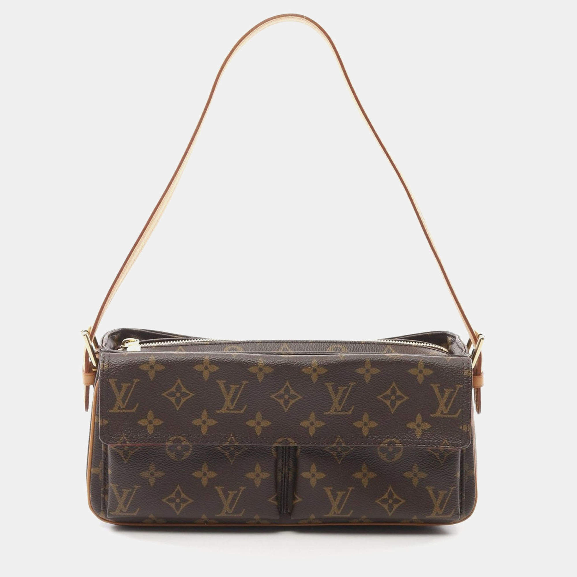 Louis Vuitton Brown Monogram Canvas MM Vivacite Shoulder Bag