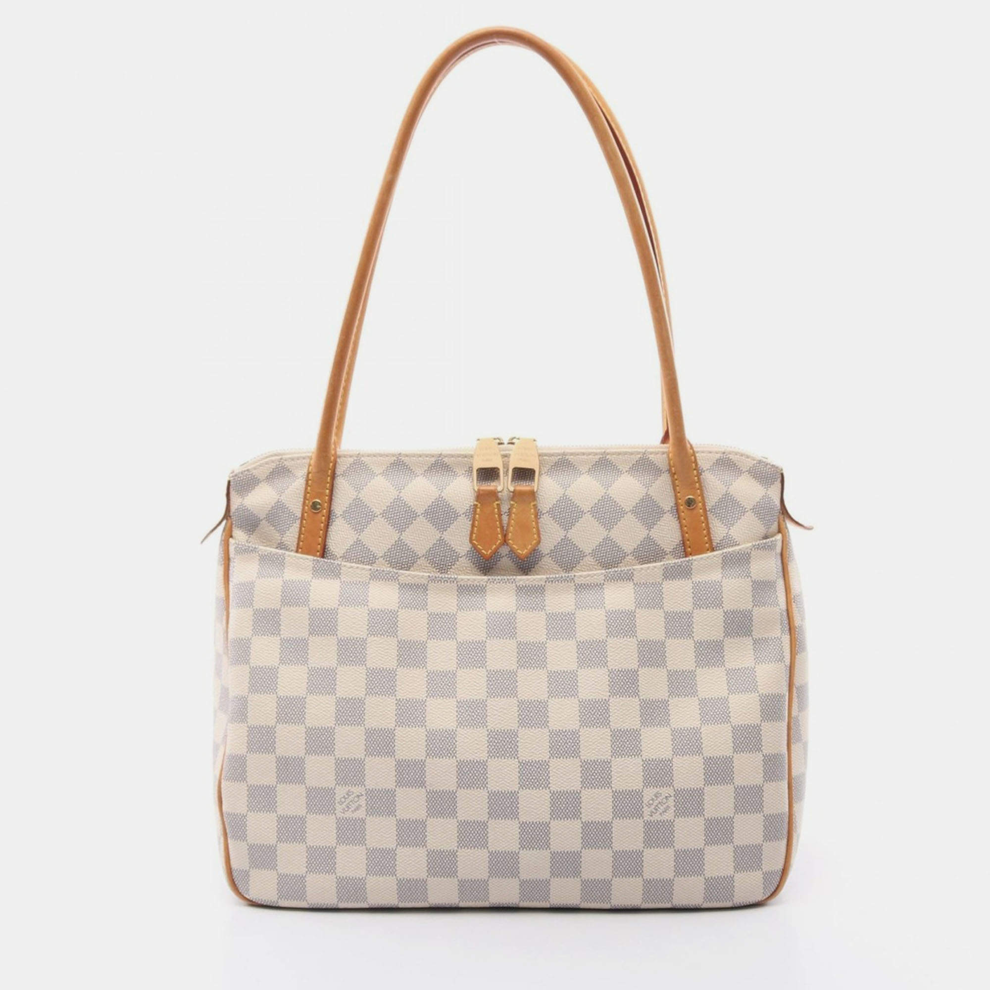 Louis Vuitton White Damier Azur Canvas PM Figheri Shoulder Bag