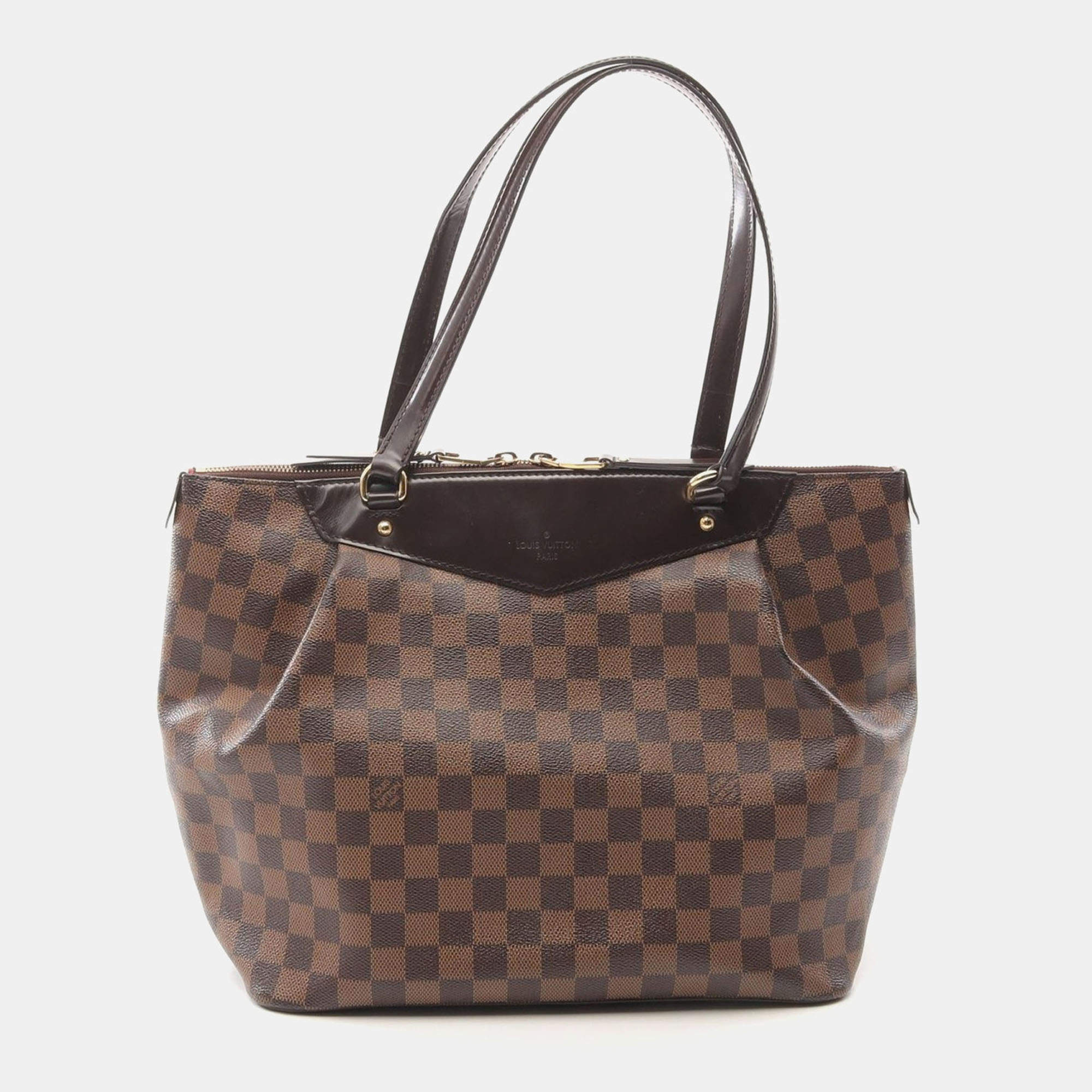 Pre Owned Louis Vuitton Brown Damier Ebene Canvas Westminster GM Tote Bag