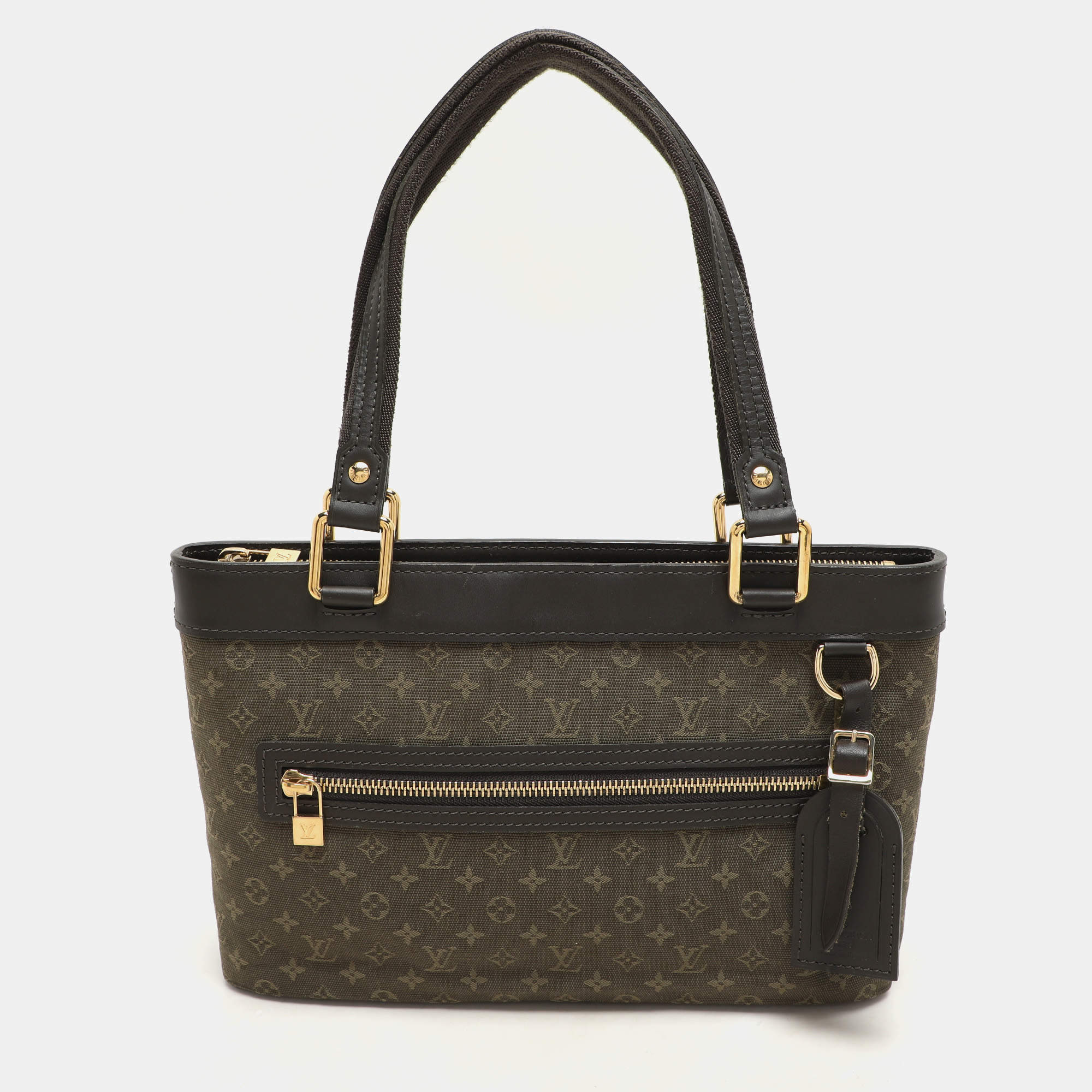 Louis Vuitton Khaki Green Monogram Mini Lin Lucille PM Bag