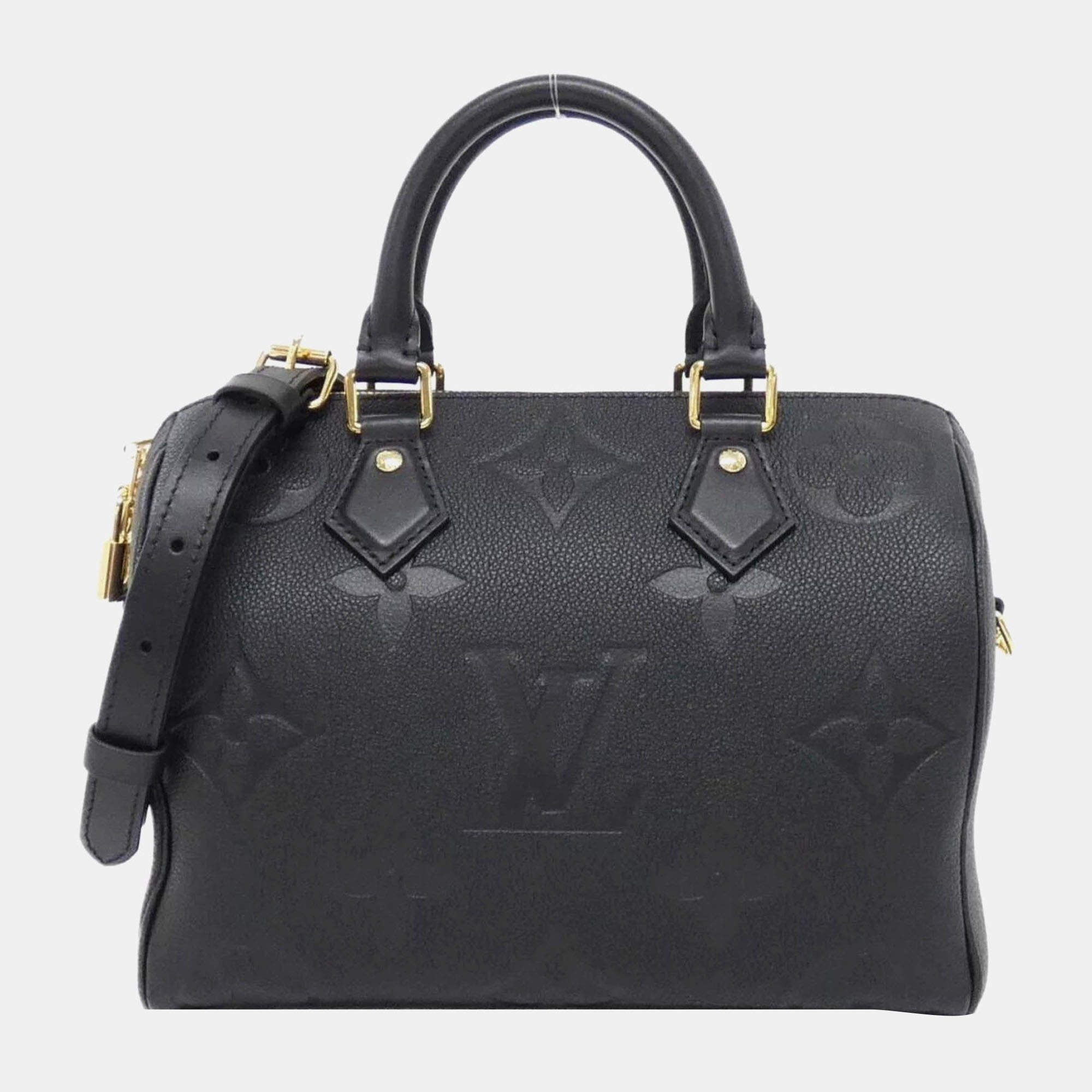 Louis Vuitton Monogram Empreinte Speedy Bandouliere 25 Boston Bag