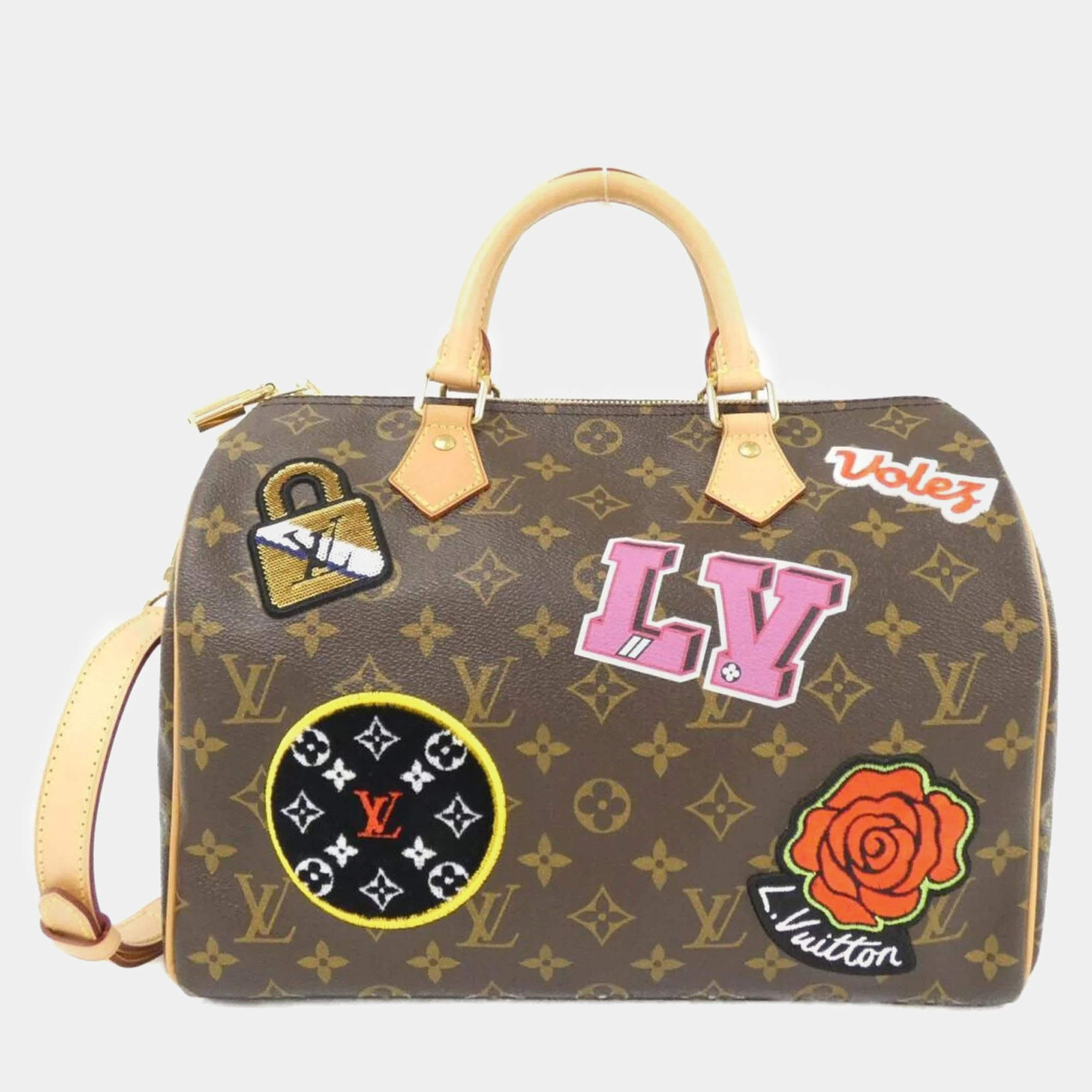 Louis Vuitton Brown Monogram Speedy Bandouliere 30 Boston Bag