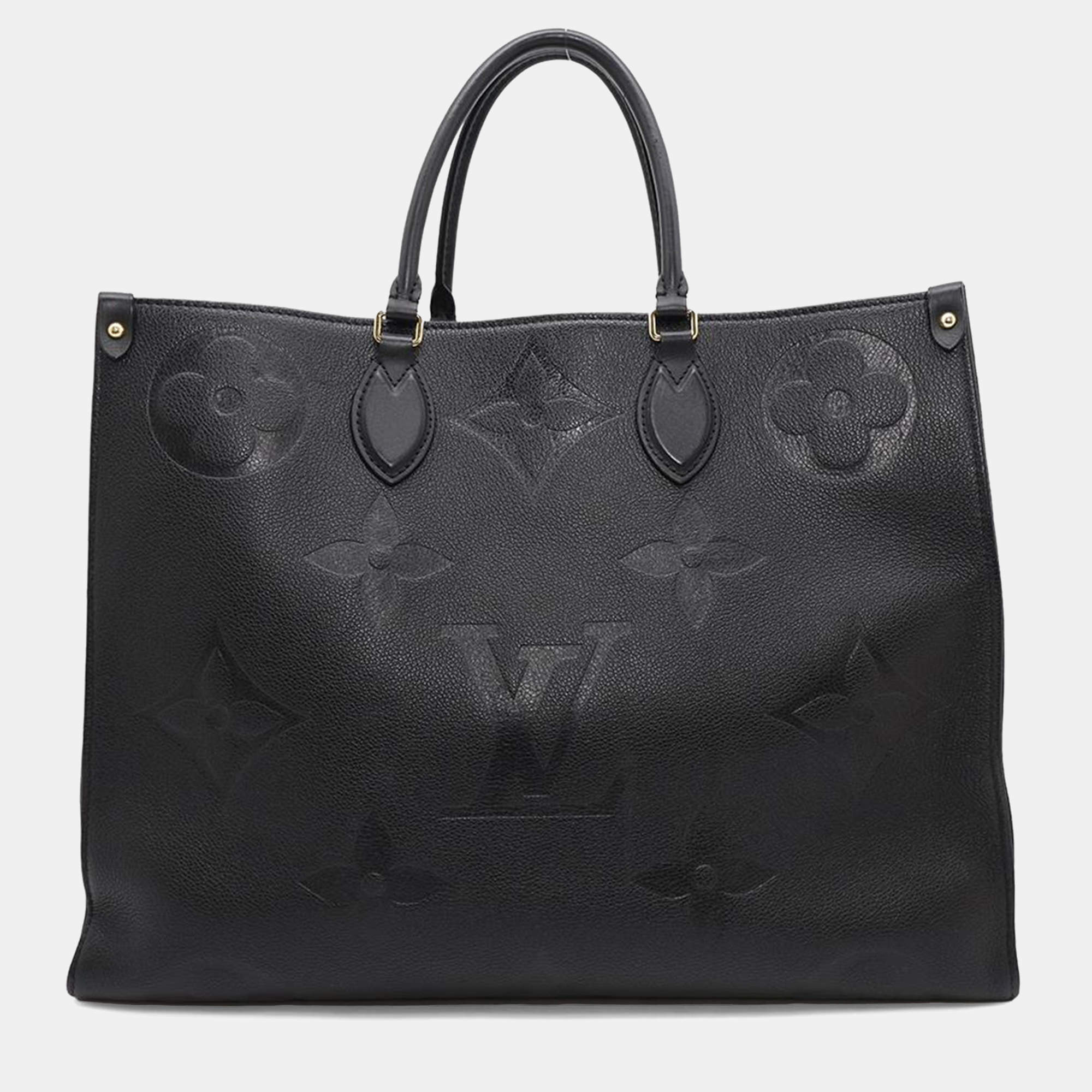 Pre Owned Louis Vuitton Onthego Noirm Monogram Empreinte Leather Size Gm
