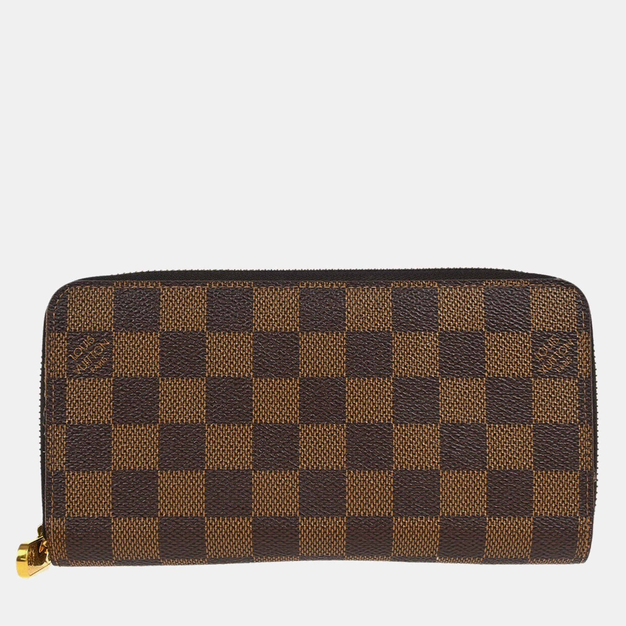 Louis Vuitton Damier Ebene Canvas Zippy Wallet