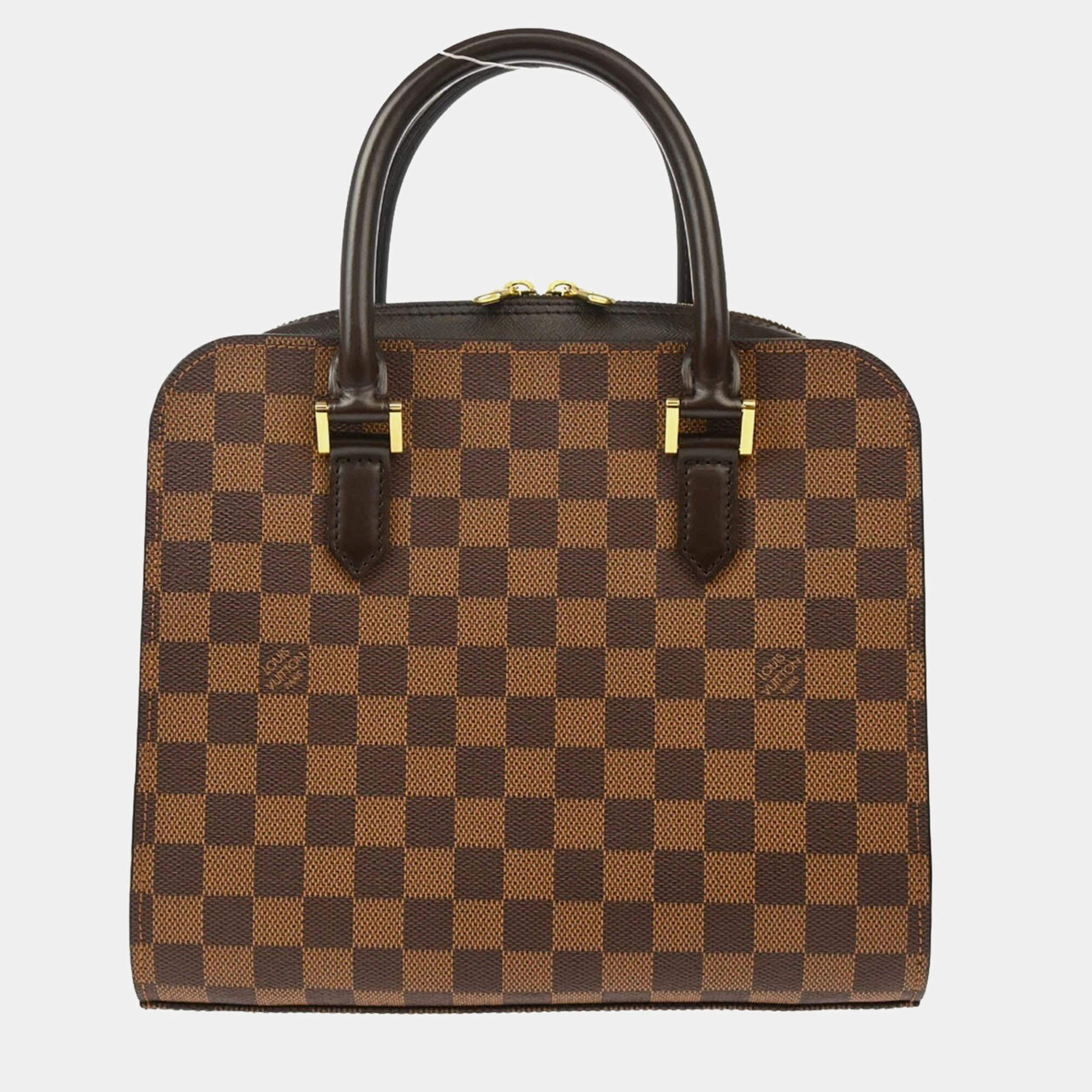 Pre Owned Louis Vuitton Damier Ebene Canvas Triana Handbag